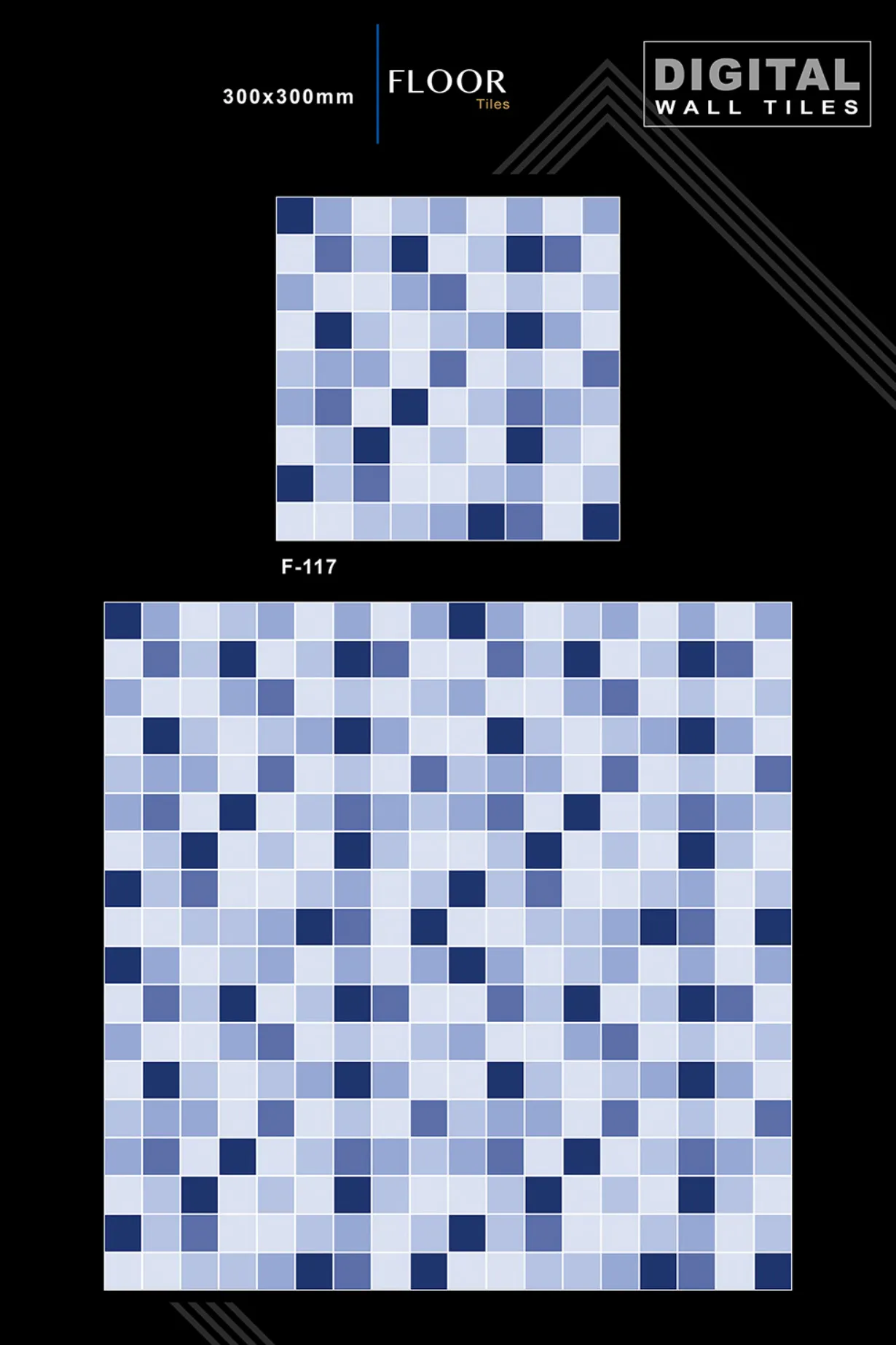 12 X 12 New Floor Tiles - Design 16 - 300x450mm Glossy