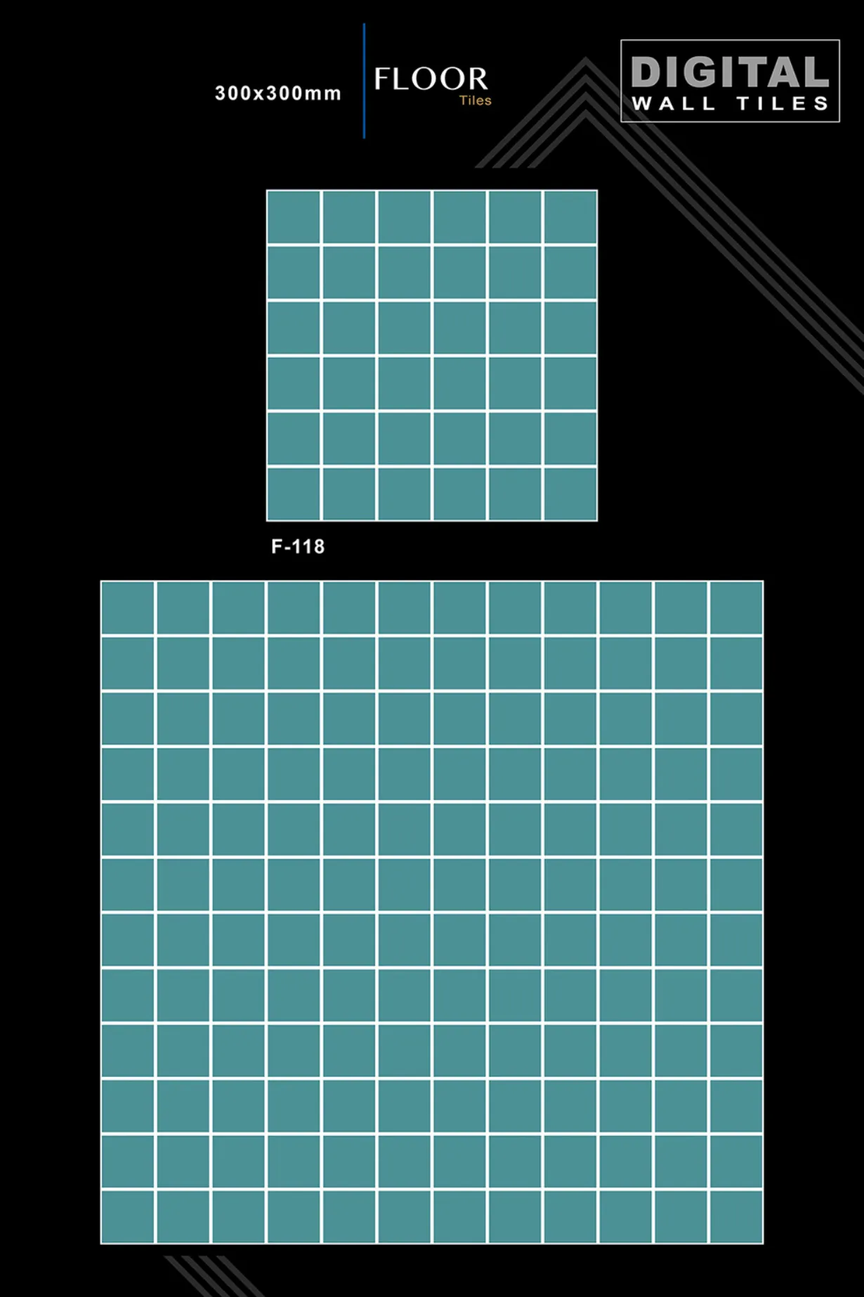 12 X 12 New Floor Tiles - Design 17 - 300x450mm Glossy