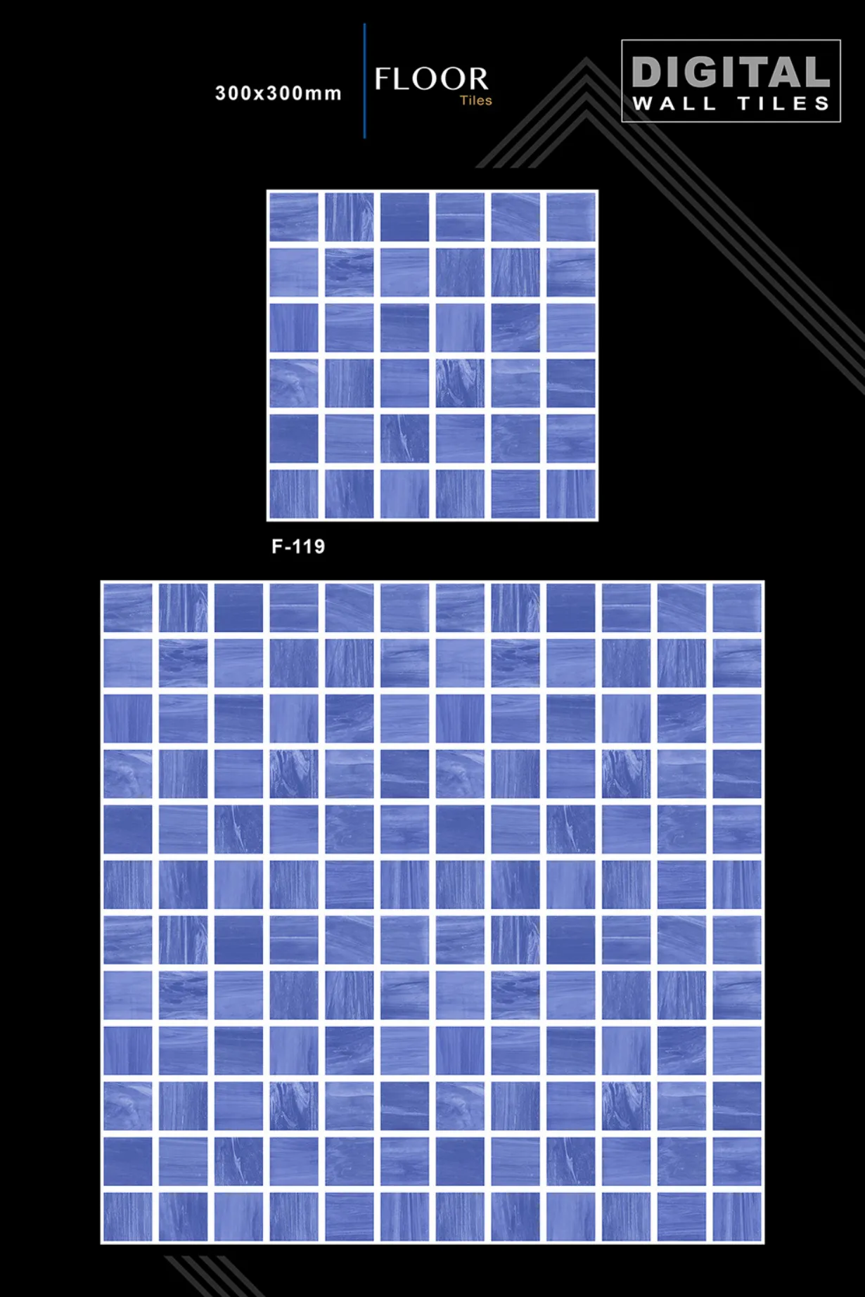 12 X 12 New Floor Tiles - Design 18 - 300x450mm Glossy