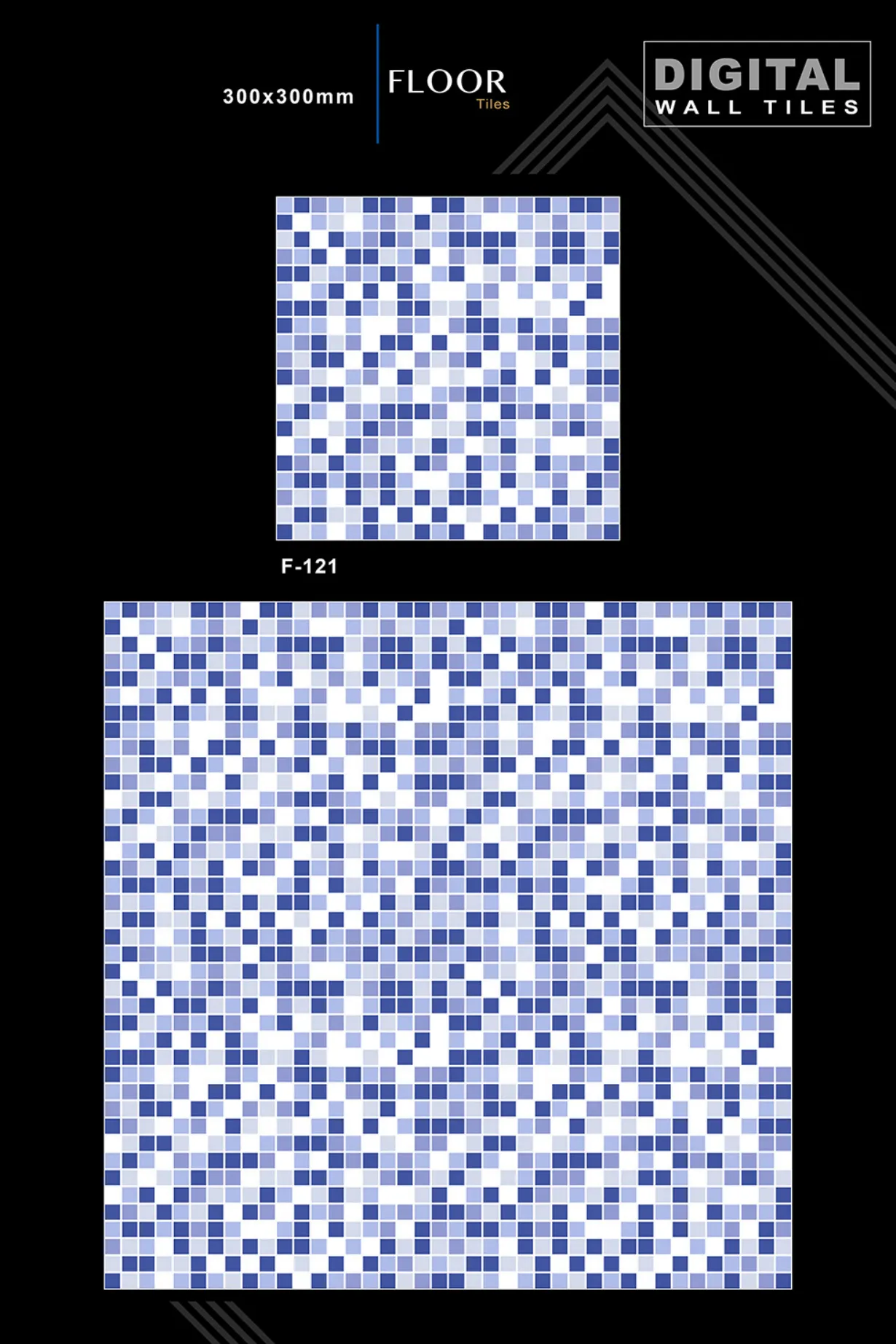 12 X 12 New Floor Tiles - Design 20 - 300x450mm Glossy