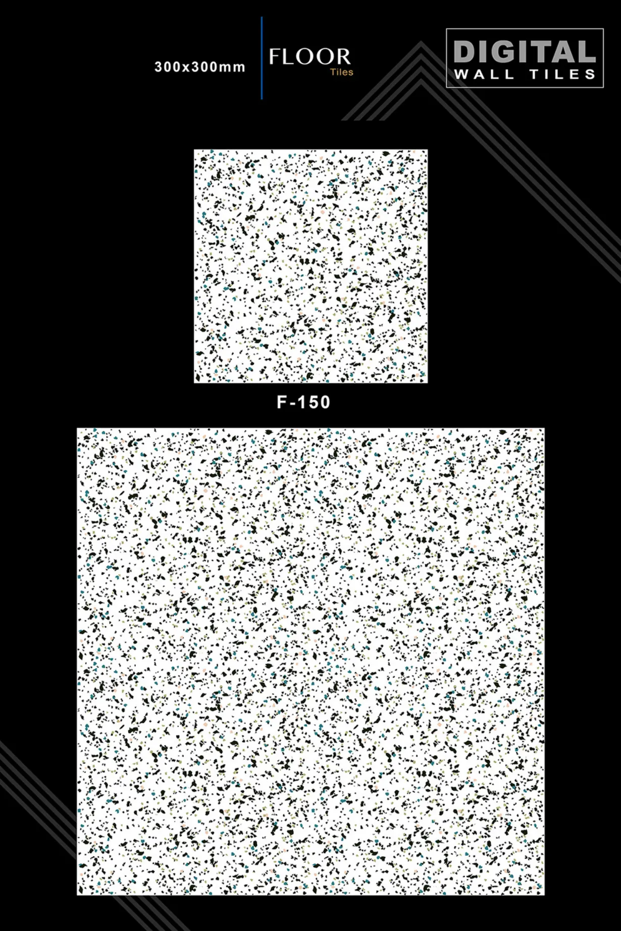 12 X 12 New Floor Tiles - Design 49 - 300x450mm Glossy
