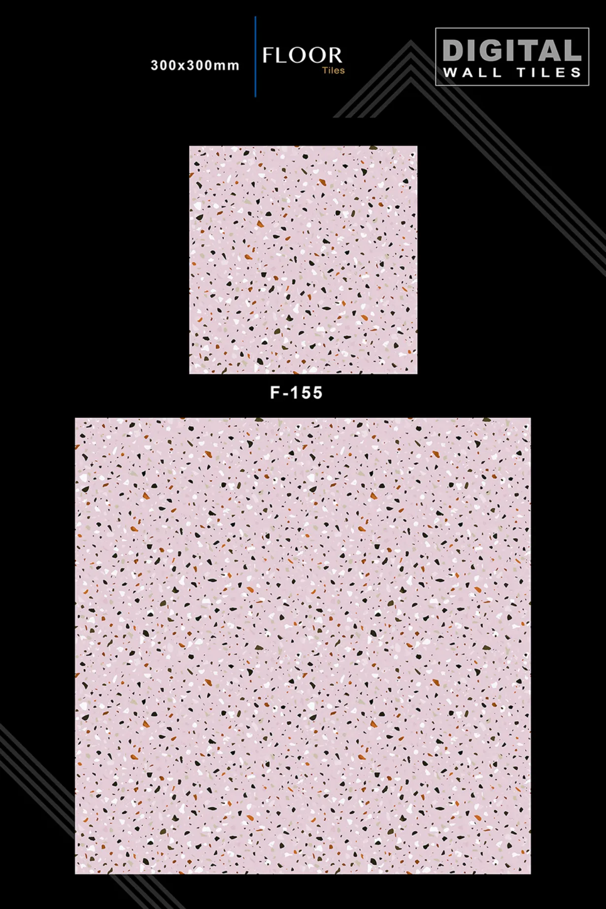 12 X 12 New Floor Tiles - Design 54 - 300x450mm Glossy