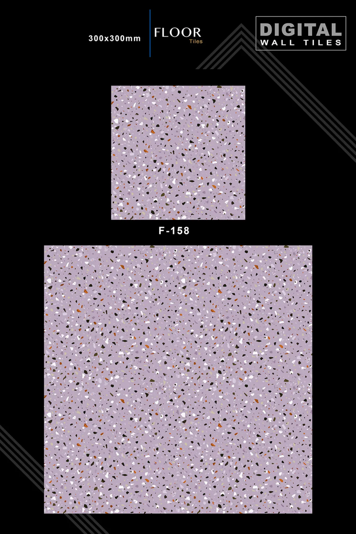 12 X 12 New Floor Tiles - Design 57 - 300x450mm Glossy