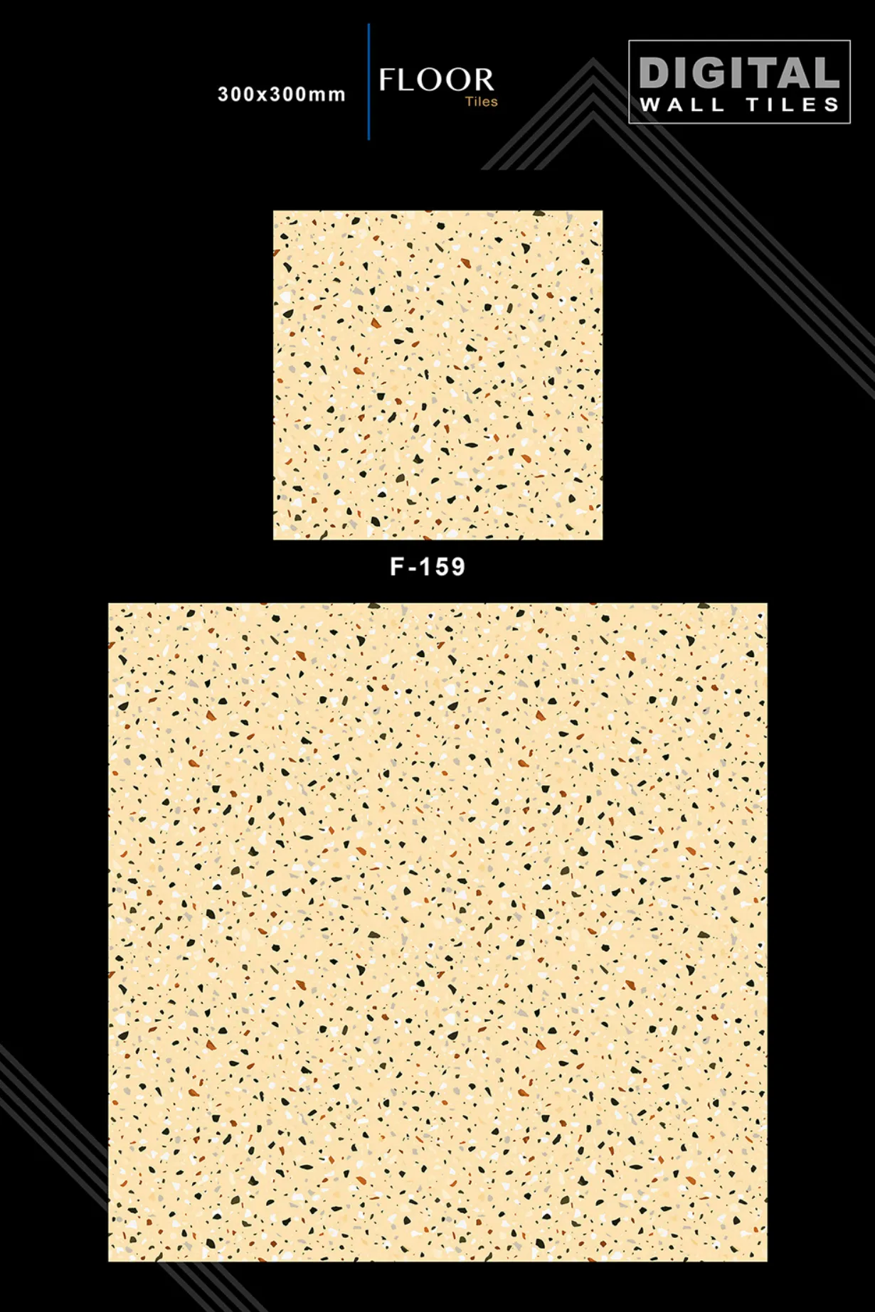 12 X 12 New Floor Tiles - Design 58 - 300x450mm Glossy