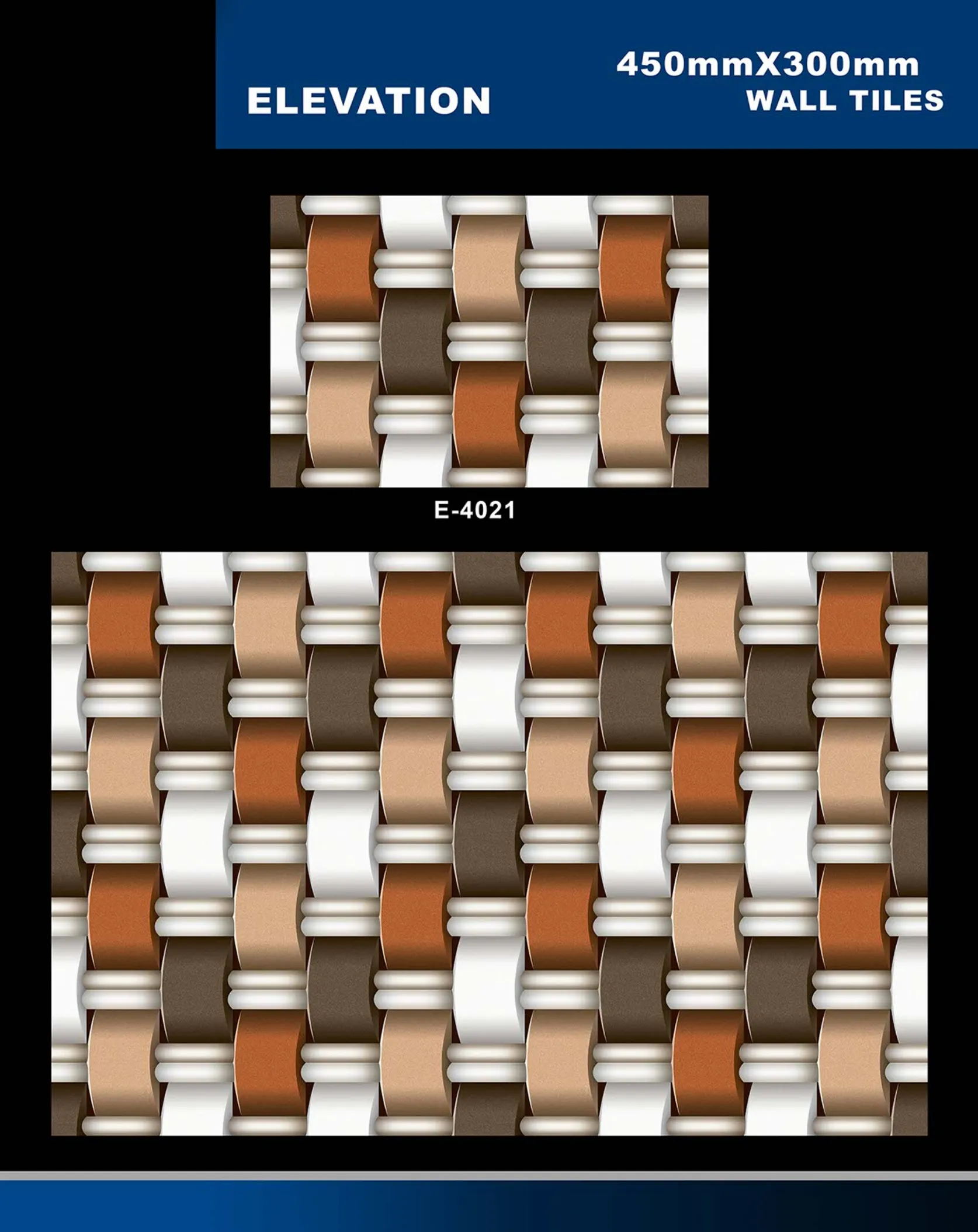 12 X 18 Elevation E 4011 To E 5330 - Design 10 - 300x450mm Elevation