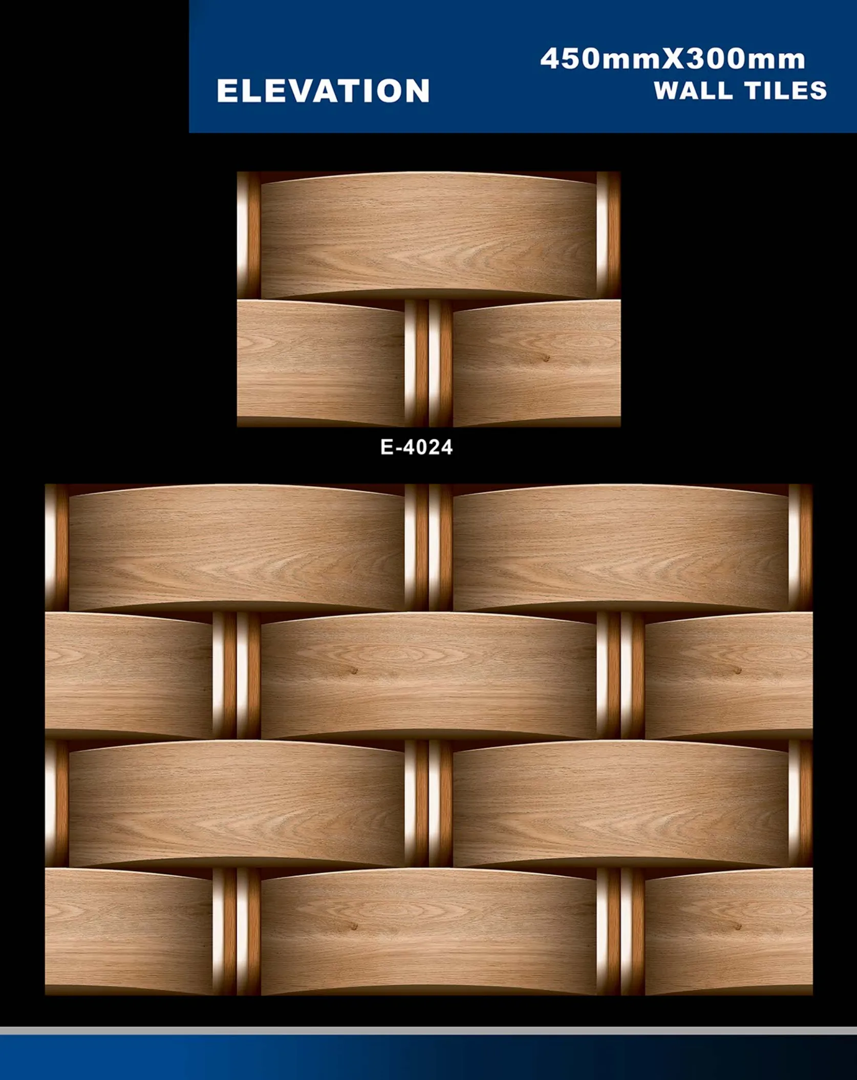 12 X 18 Elevation E 4011 To E 5330 - Design 13 - 300x450mm Elevation
