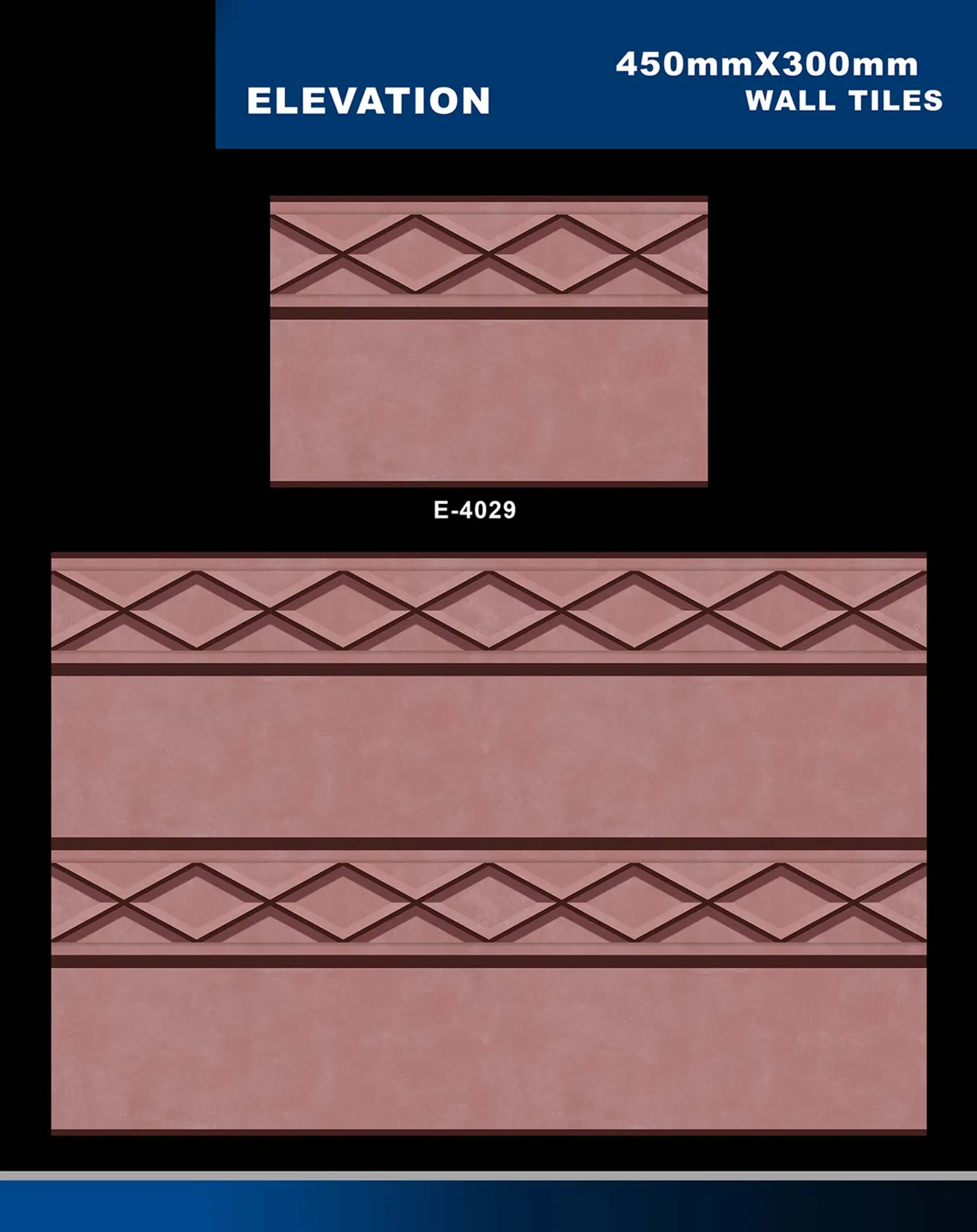12 X 18 Elevation E 4011 To E 5330 - Design 18 - 300x450mm Elevation