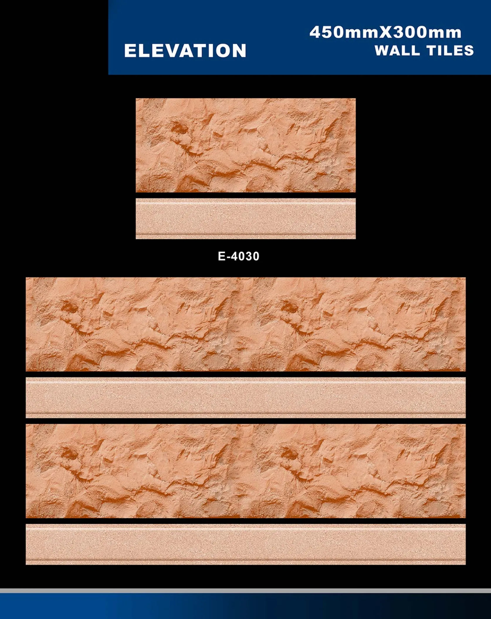 12 X 18 Elevation E 4011 To E 5330 - Design 19 - 300x450mm Elevation