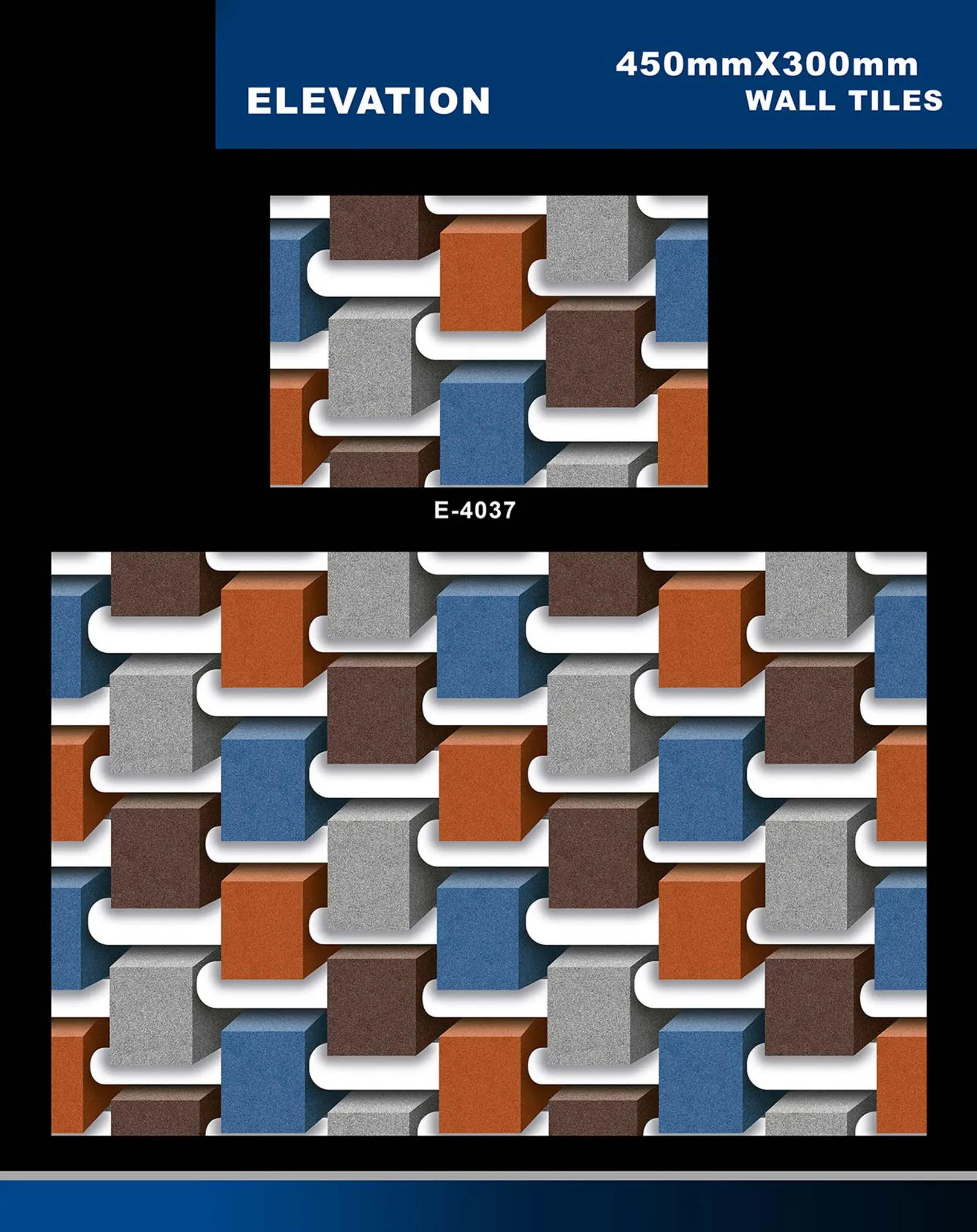 12 X 18 Elevation E 4011 To E 5330 - Design 26 - 300x450mm Elevation