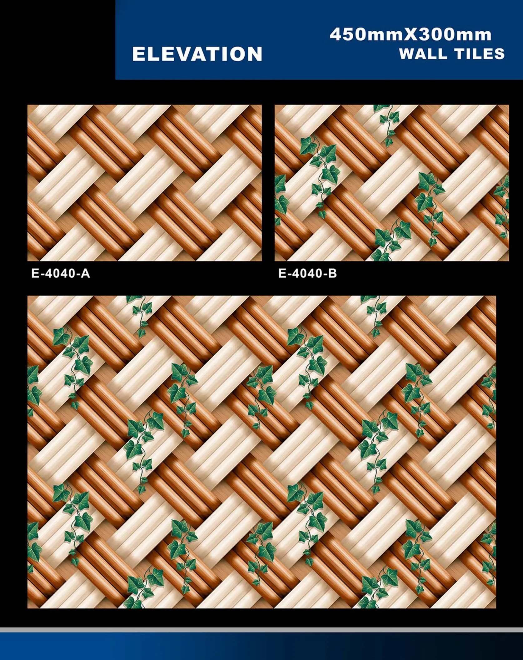 12 X 18 Elevation E 4011 To E 5330 - Design 29 - 300x450mm Elevation