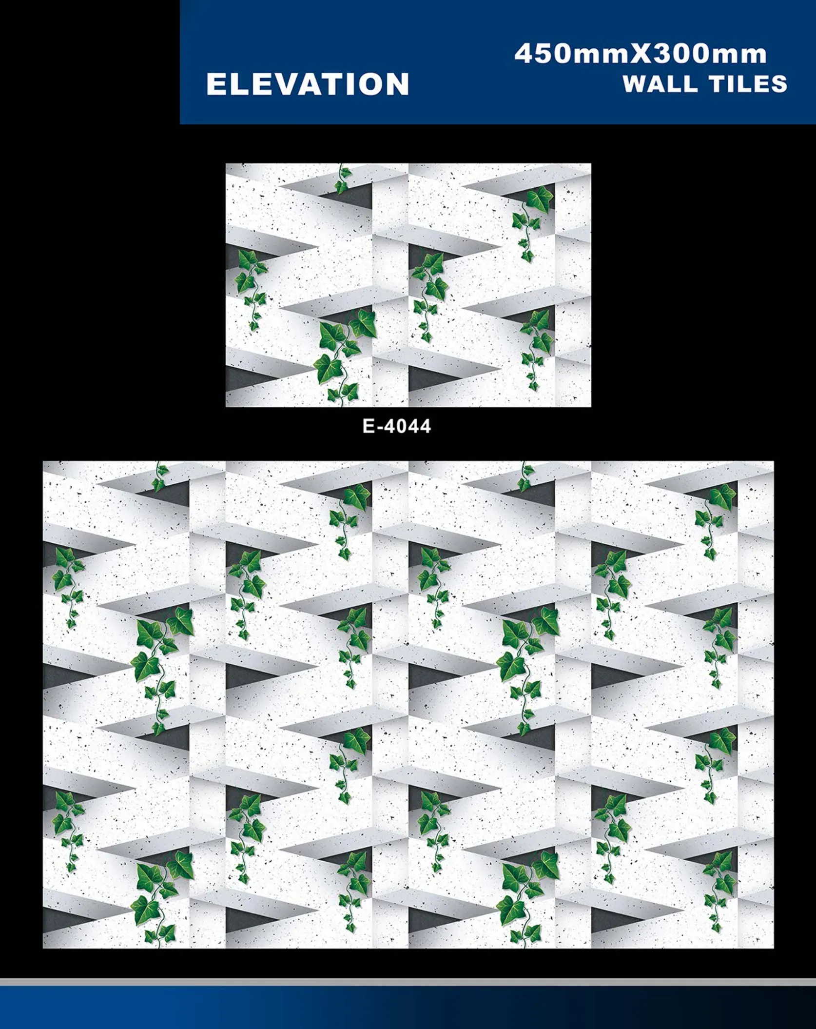 12 X 18 Elevation E 4011 To E 5330 - Design 33 - 300x450mm Elevation