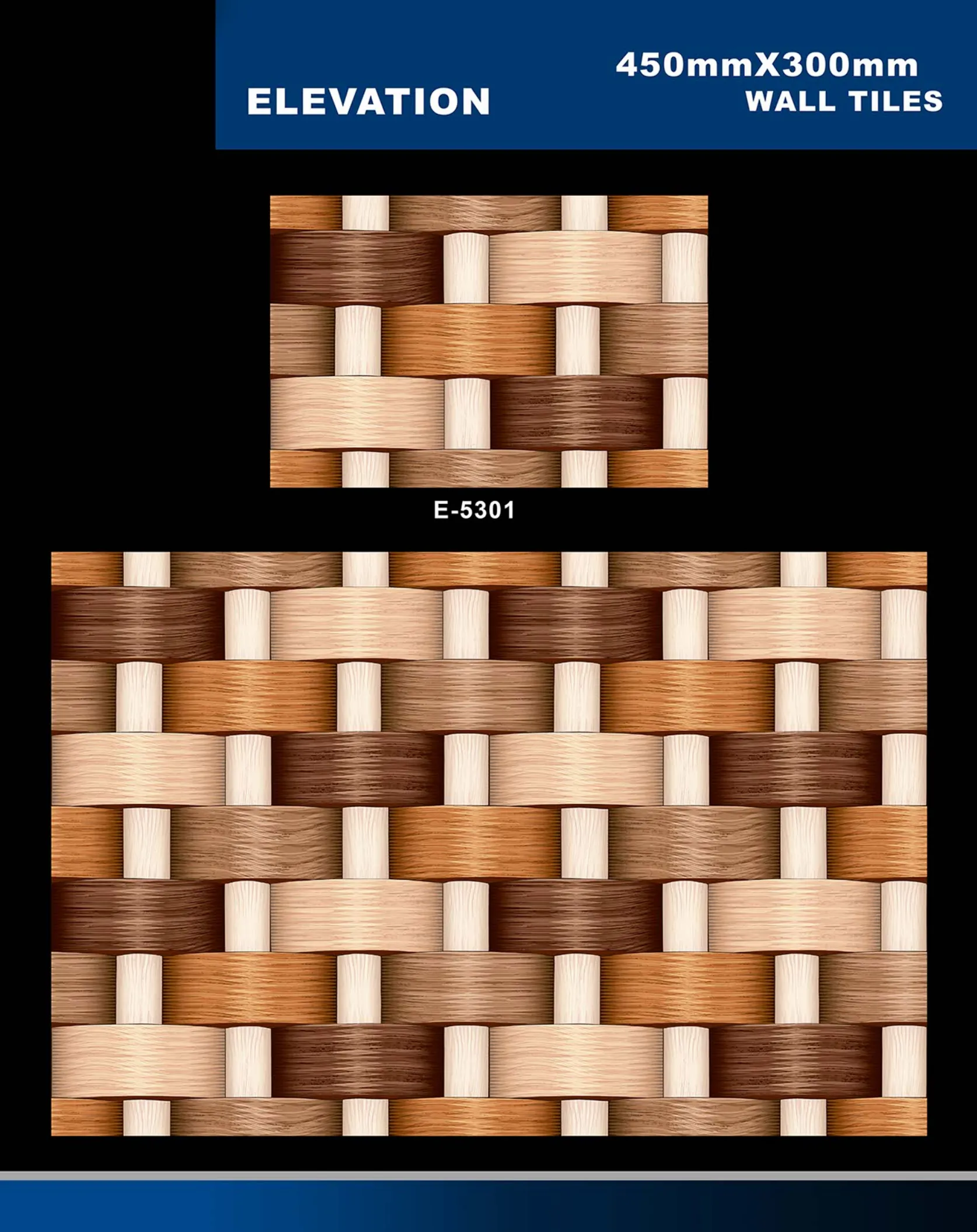 12 X 18 Elevation E 4011 To E 5330 - Design 35 - 300x450mm Elevation