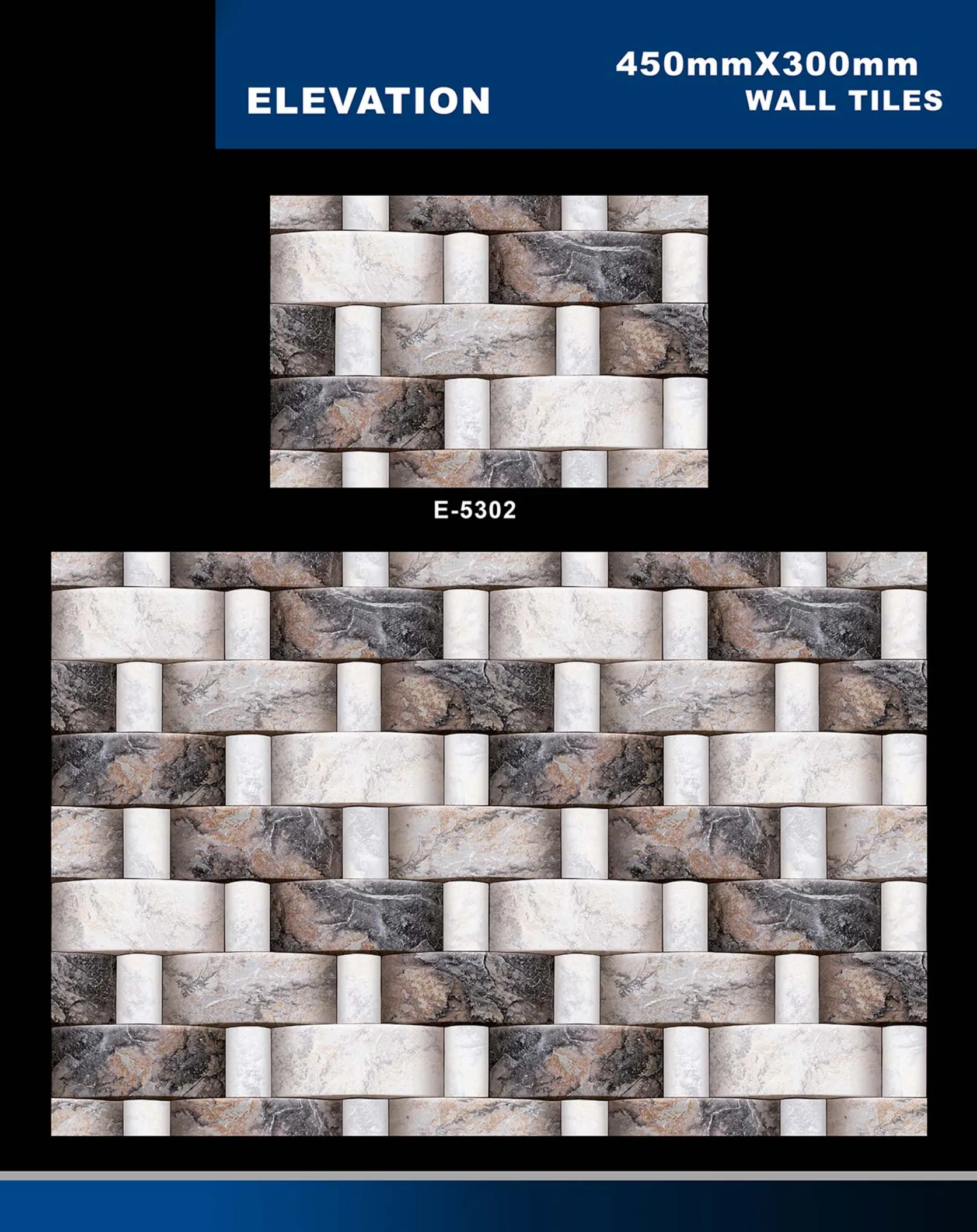 12 X 18 Elevation E 4011 To E 5330 - Design 36 - 300x450mm Elevation