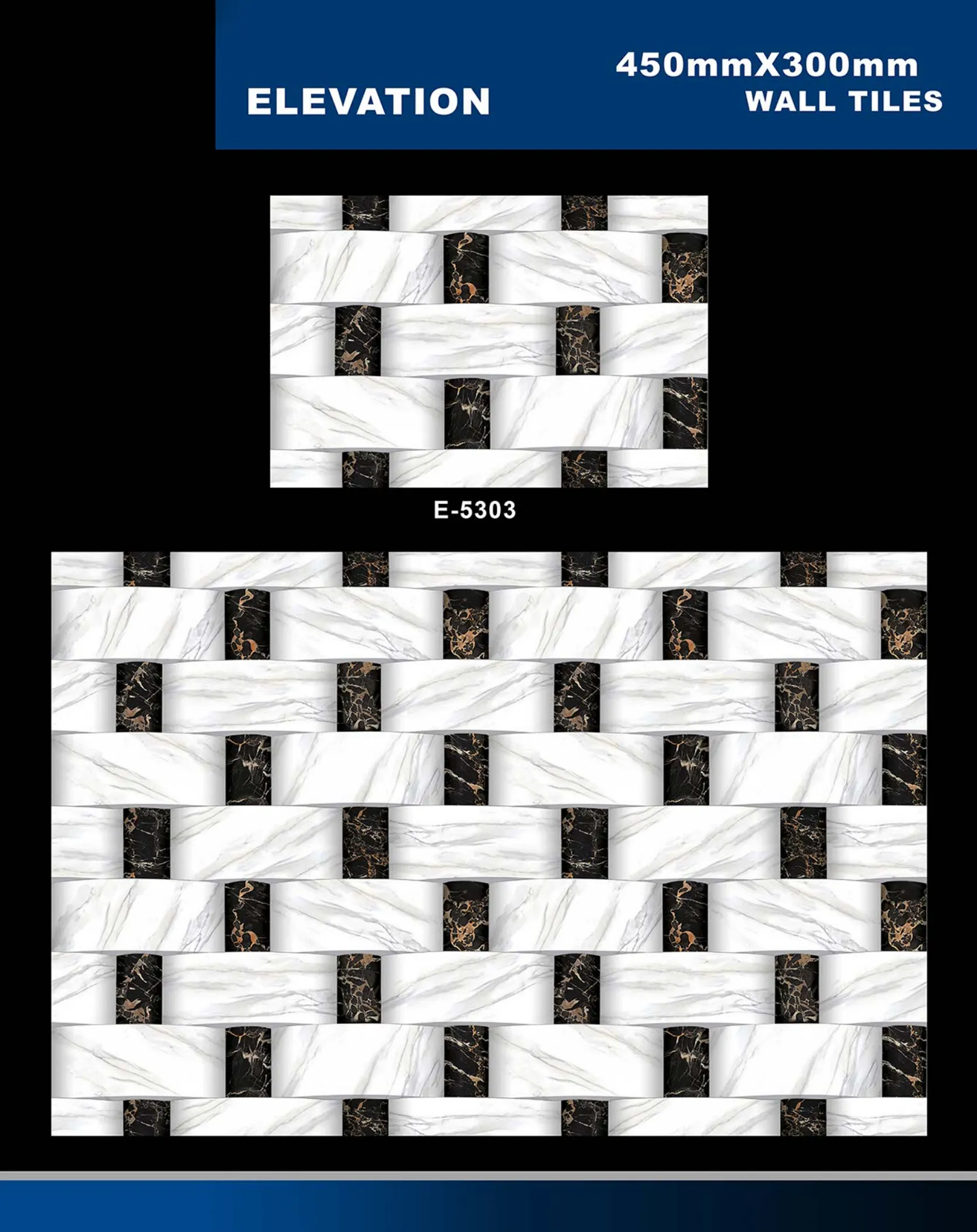 12 X 18 Elevation E 4011 To E 5330 - Design 37 - 300x450mm Elevation