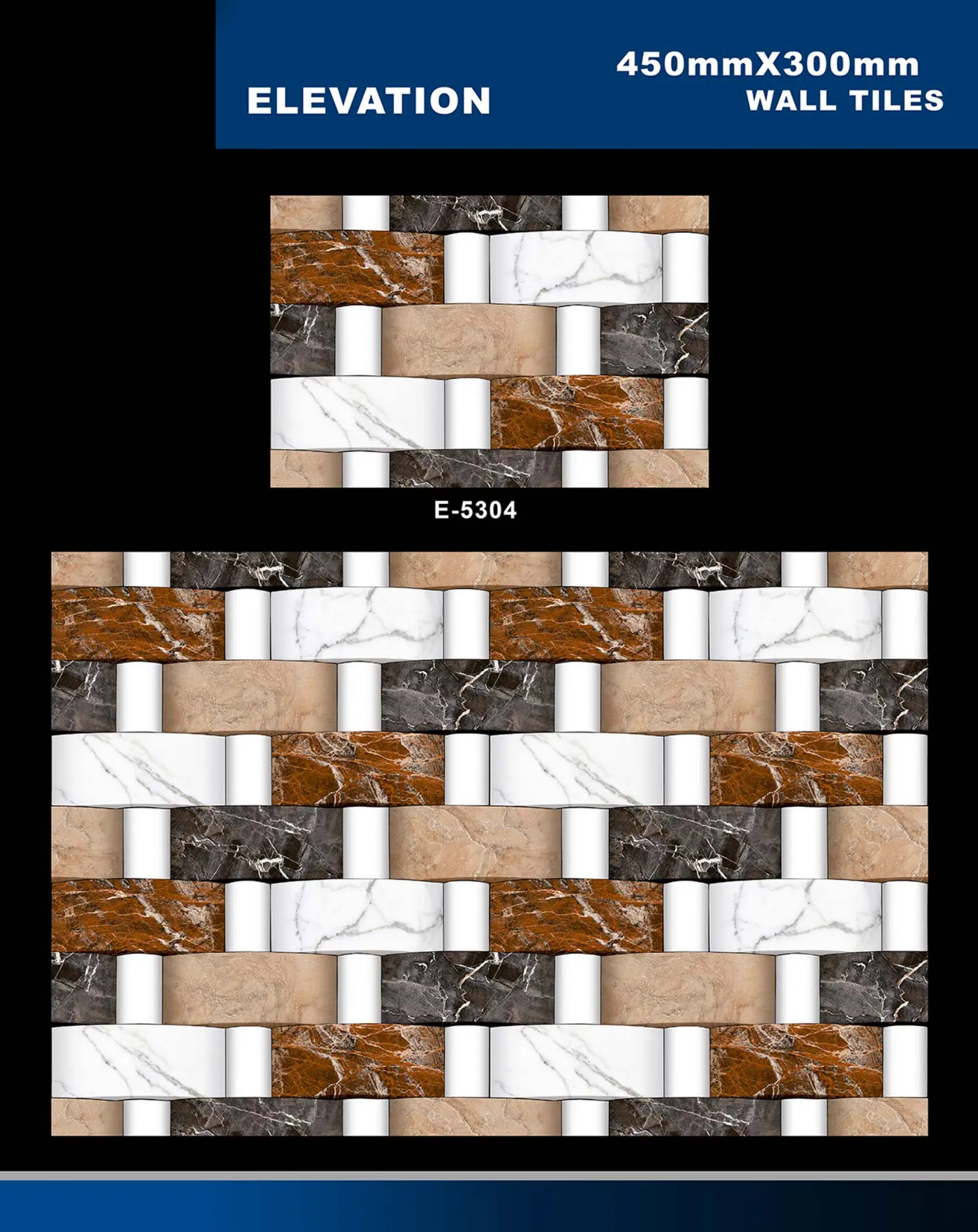 12 X 18 Elevation E 4011 To E 5330 - Design 38 - 300x450mm Elevation