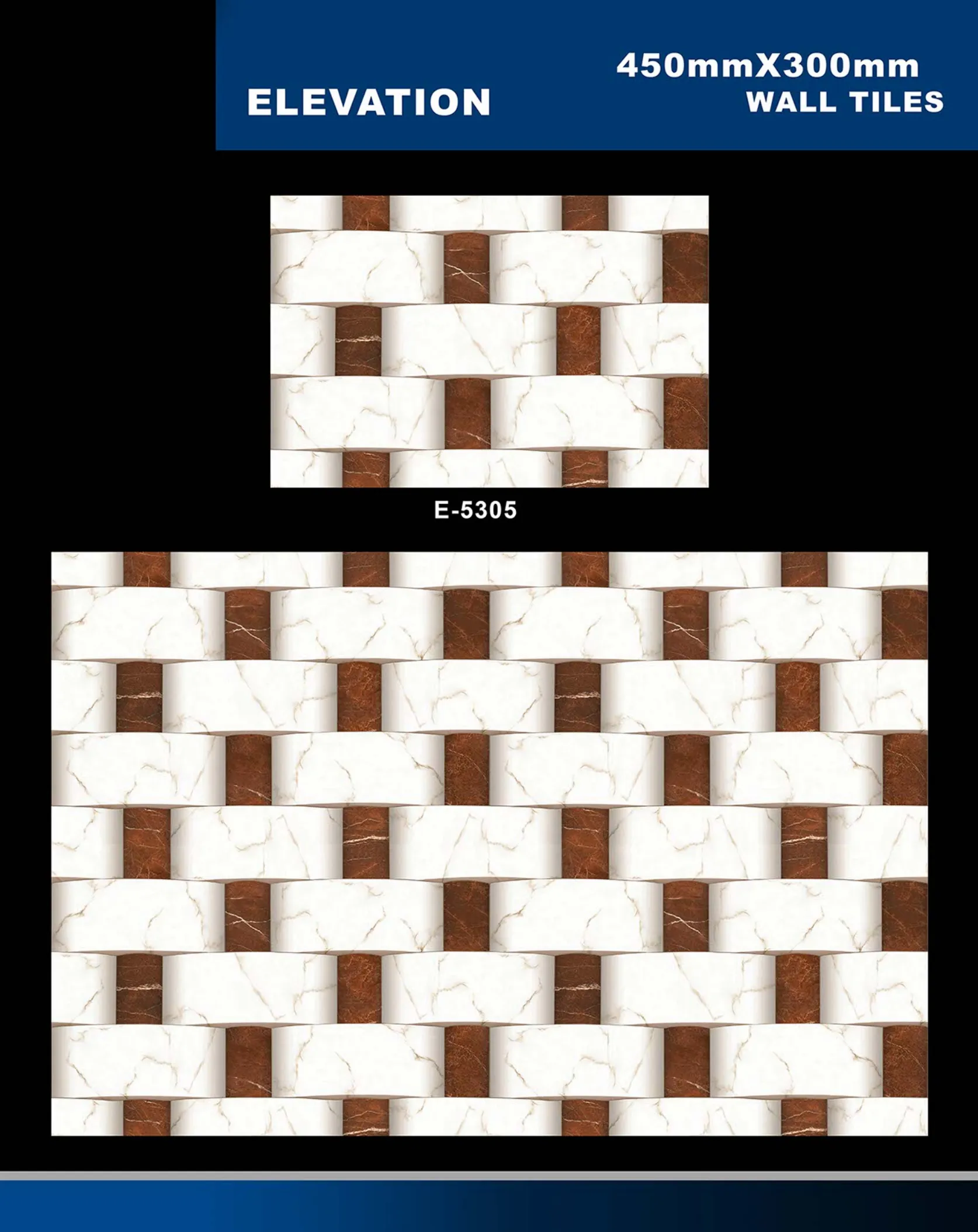 12 X 18 Elevation E 4011 To E 5330 - Design 39 - 300x450mm Elevation