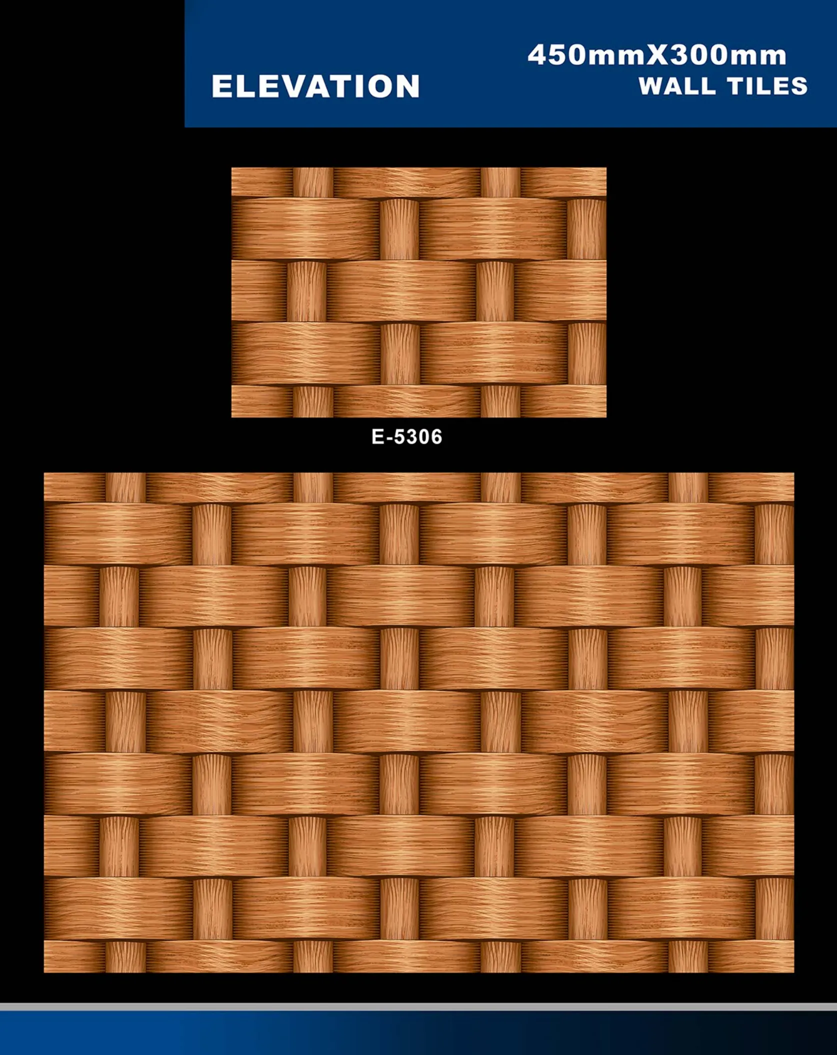 12 X 18 Elevation E 4011 To E 5330 - Design 40 - 300x450mm Elevation