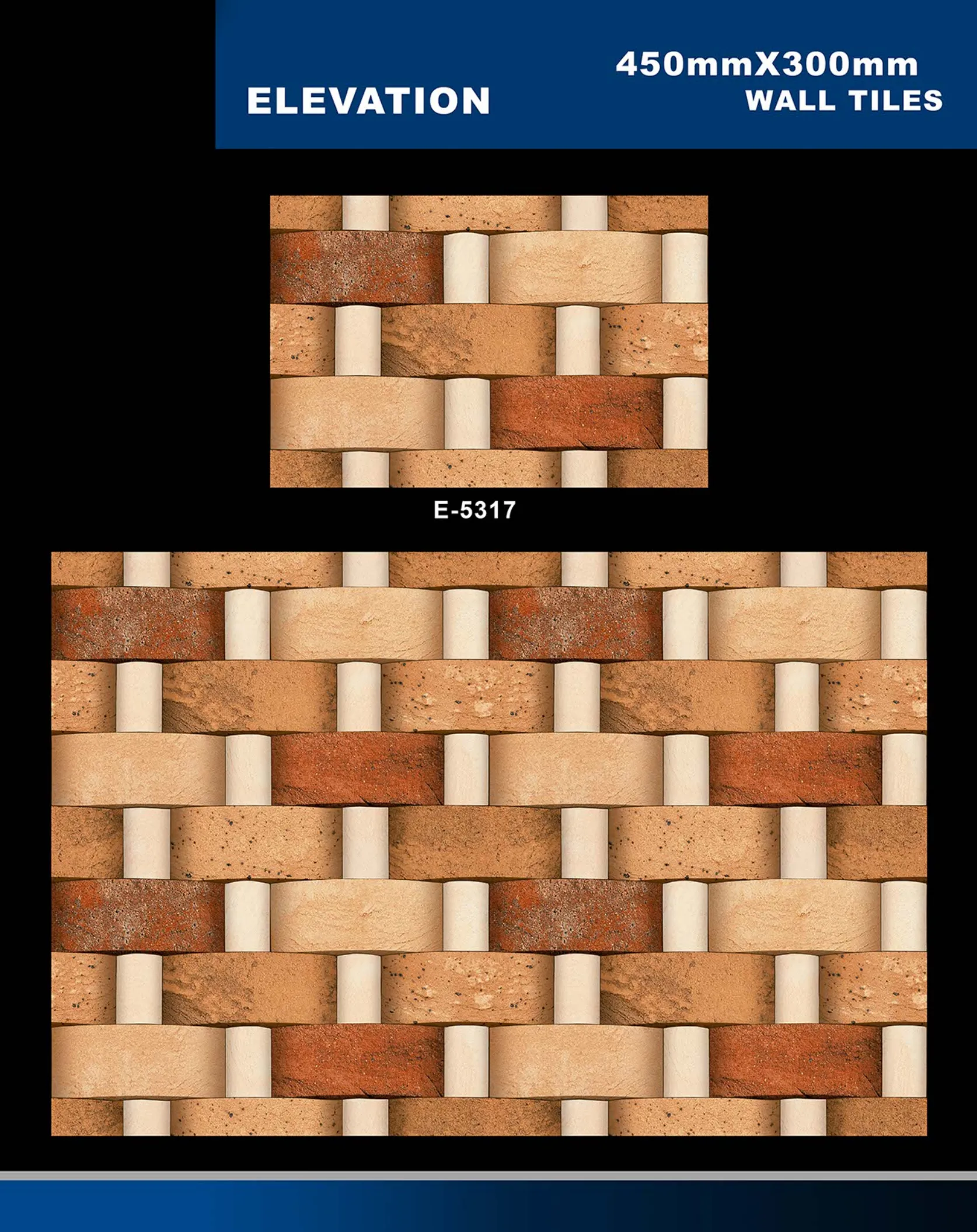 12 X 18 Elevation E 4011 To E 5330 - Design 51 - 300x450mm Elevation