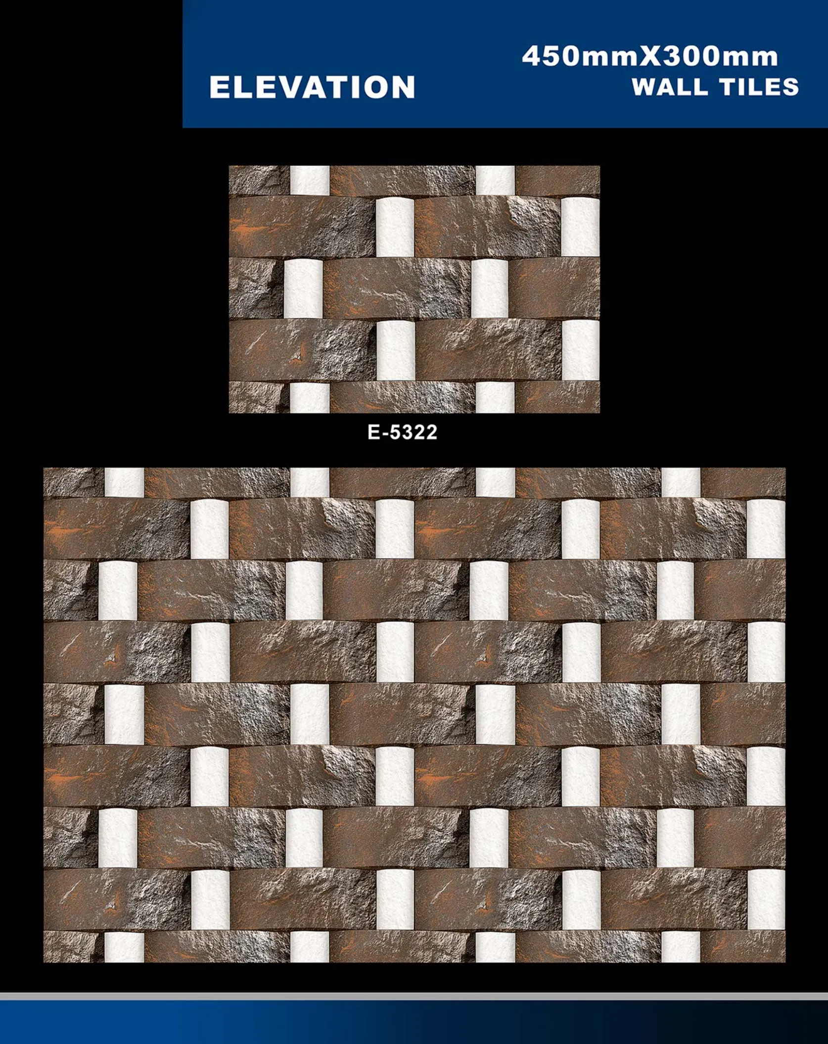12 X 18 Elevation E 4011 To E 5330 - Design 56 - 300x450mm Elevation