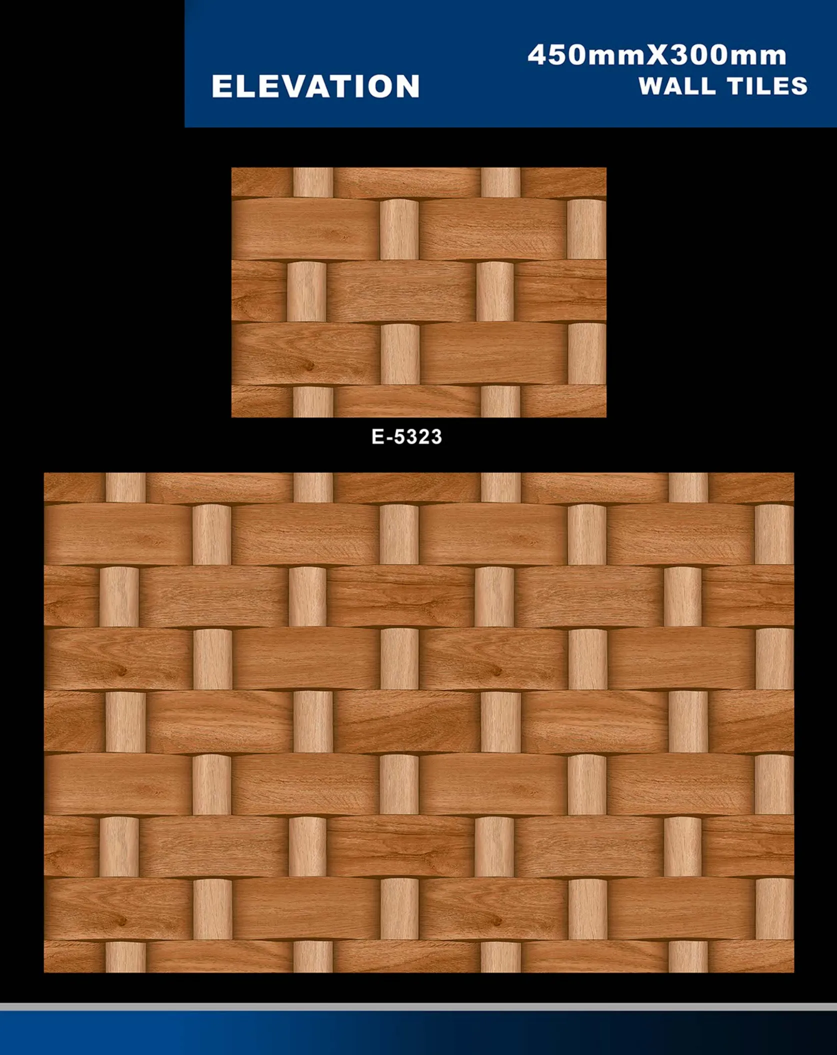 12 X 18 Elevation E 4011 To E 5330 - Design 57 - 300x450mm Elevation