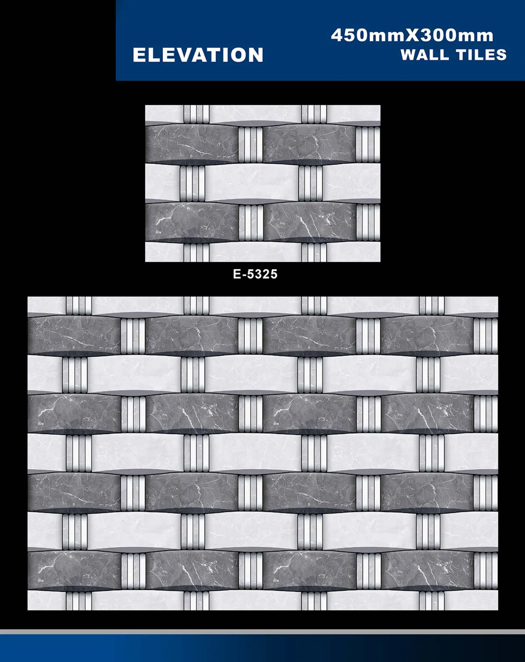 12 X 18 Elevation E 4011 To E 5330 - Design 59 - 300x450mm Elevation