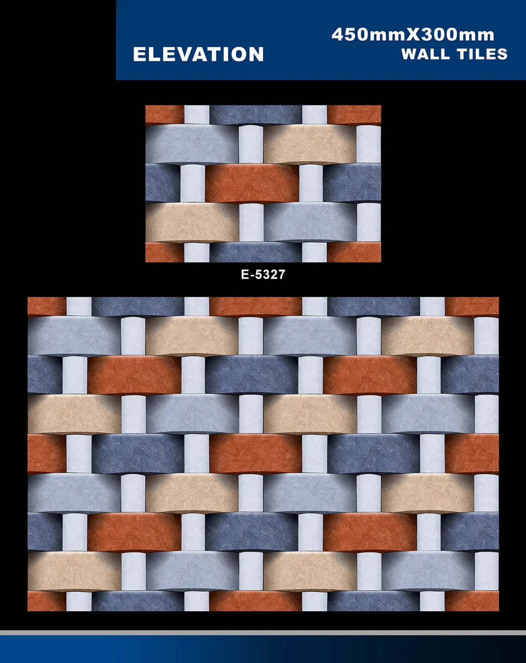 12 X 18 Elevation E 4011 To E 5330 - Design 61 - 300x450mm Elevation