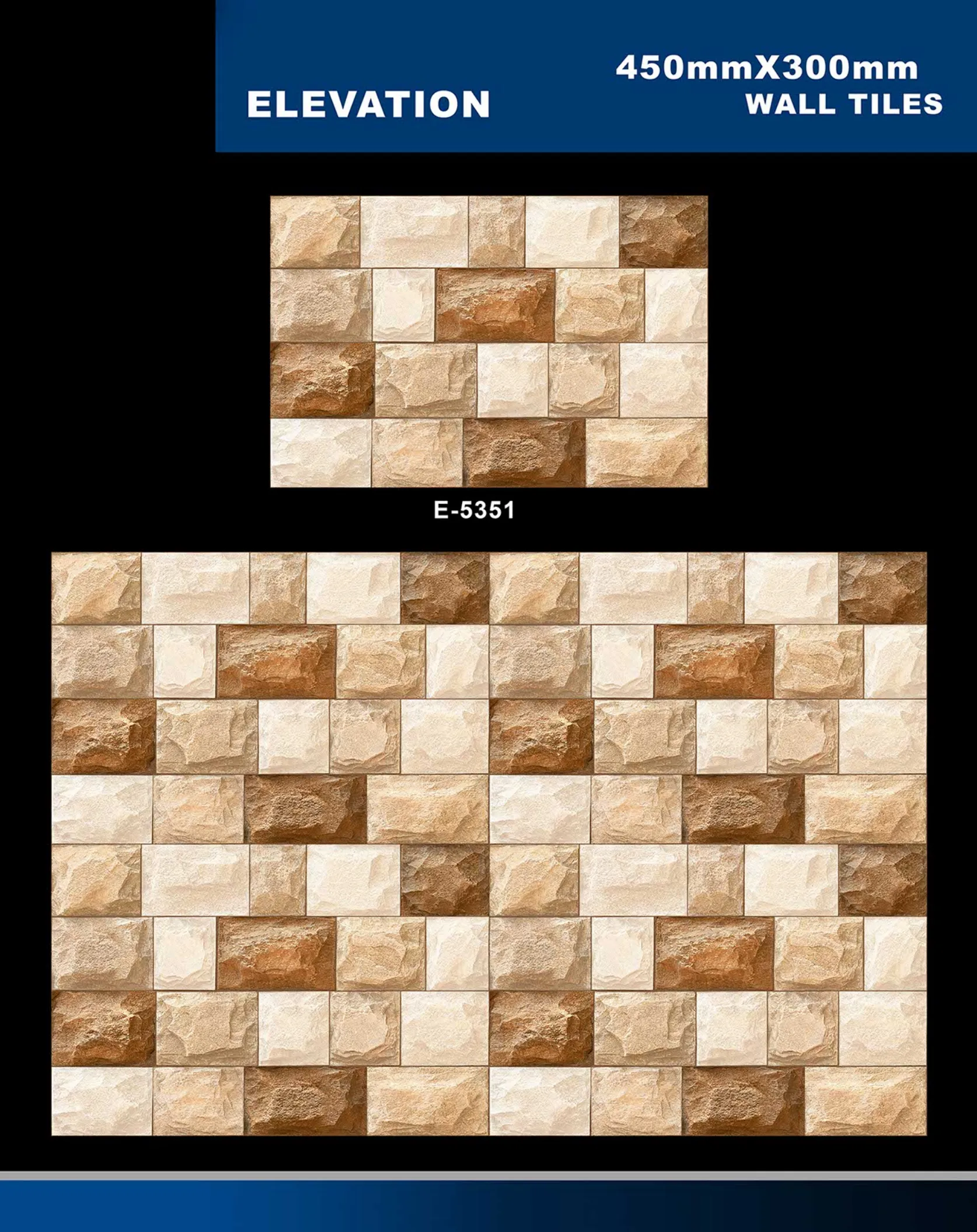 12 X 18 Elevation E 5331 To E 5631 - Design 2 - 300x450mm Elevation