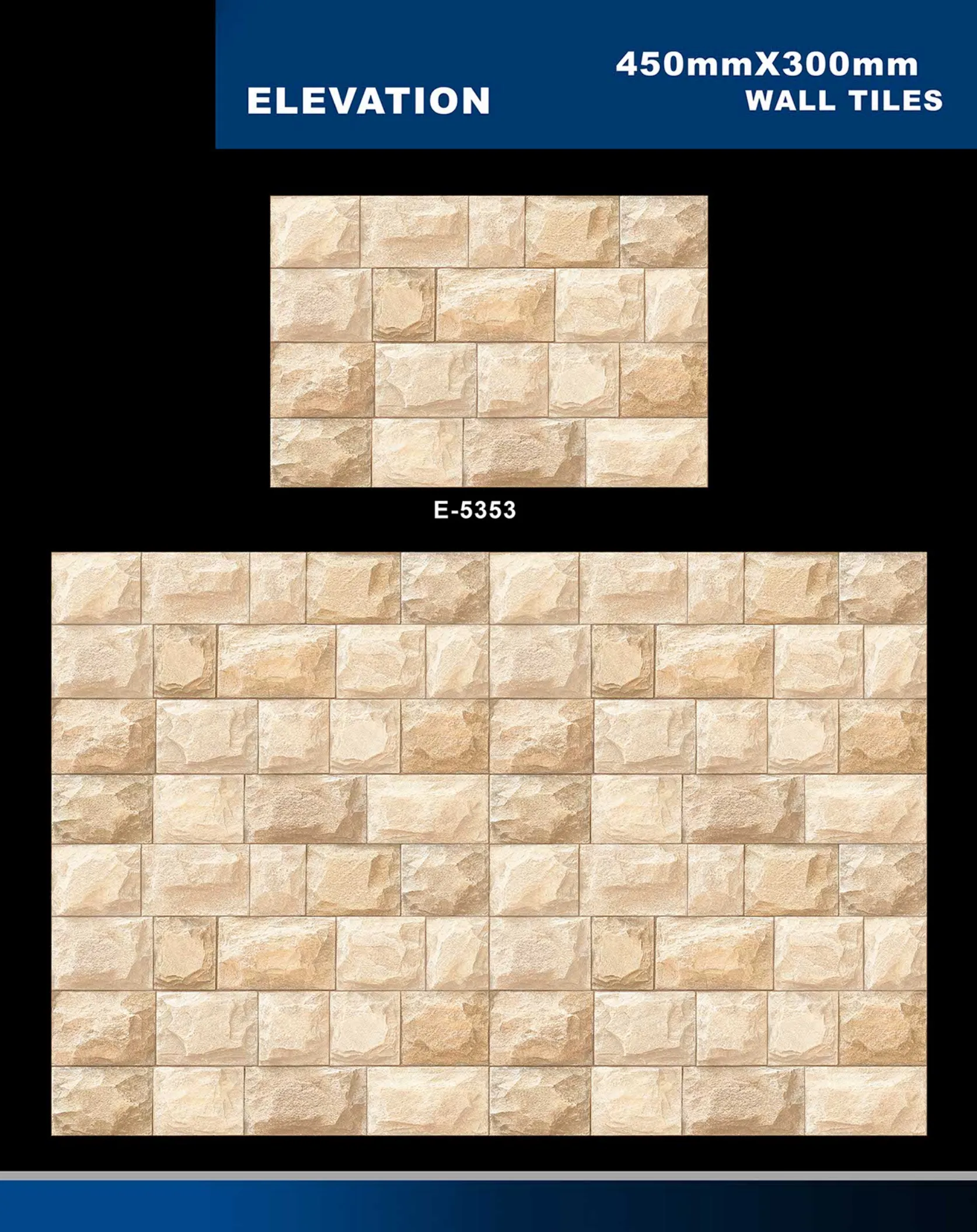 12 X 18 Elevation E 5331 To E 5631 - Design 4 - 300x450mm Elevation