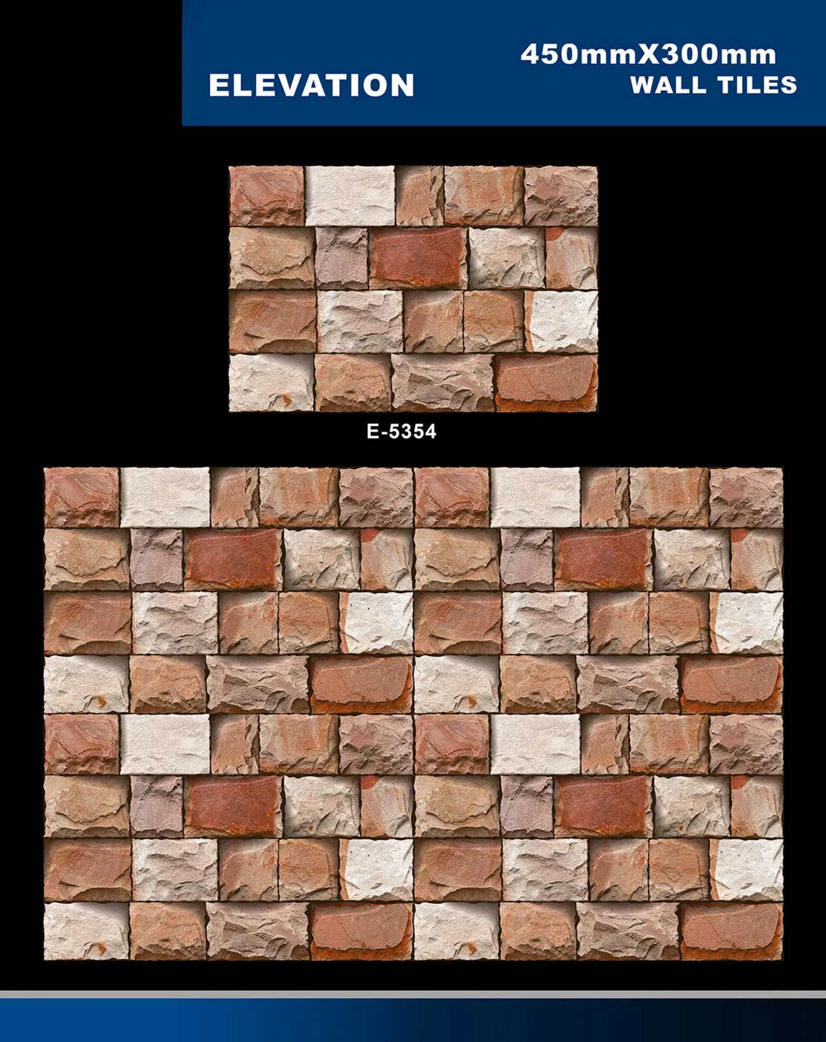 12 X 18 Elevation E 5331 To E 5631 - Design 5 - 300x450mm Elevation