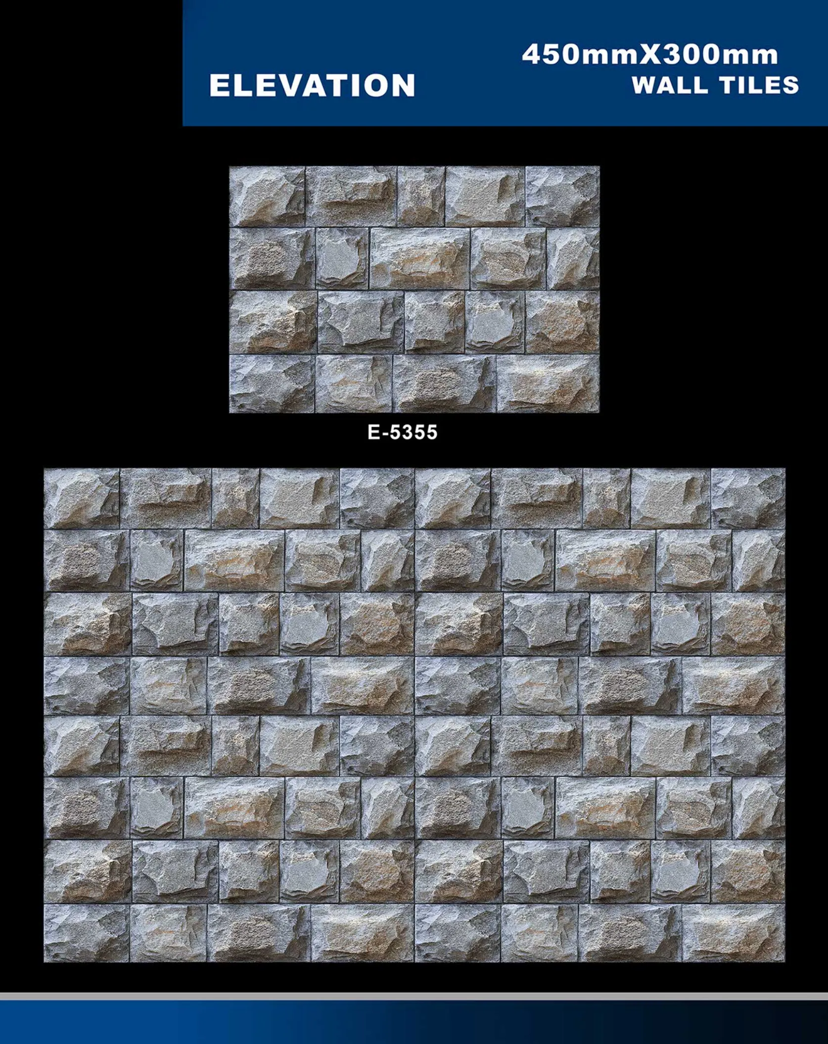 12 X 18 Elevation E 5331 To E 5631 - Design 6 - 300x450mm Elevation