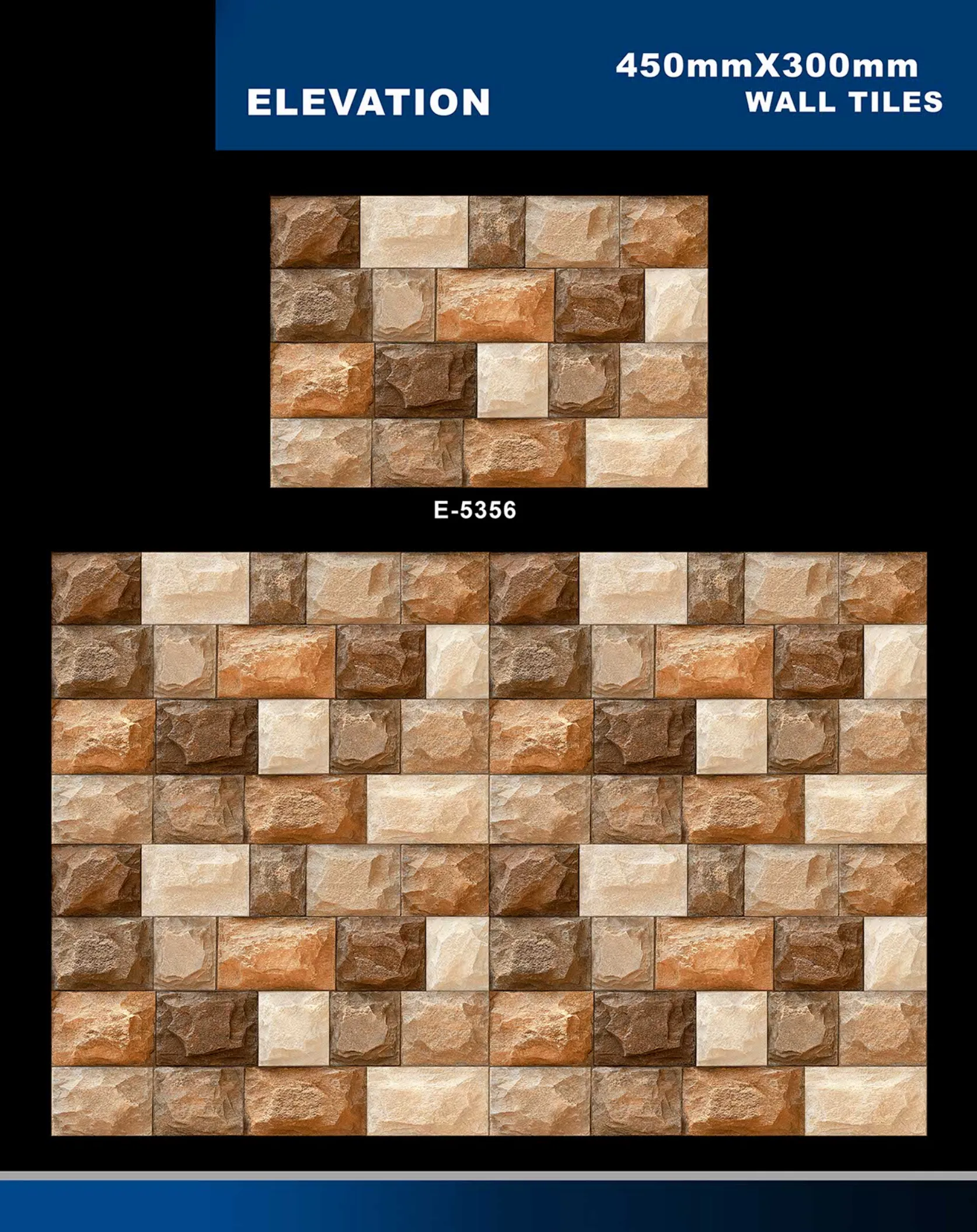 12 X 18 Elevation E 5331 To E 5631 - Design 7 - 300x450mm Elevation