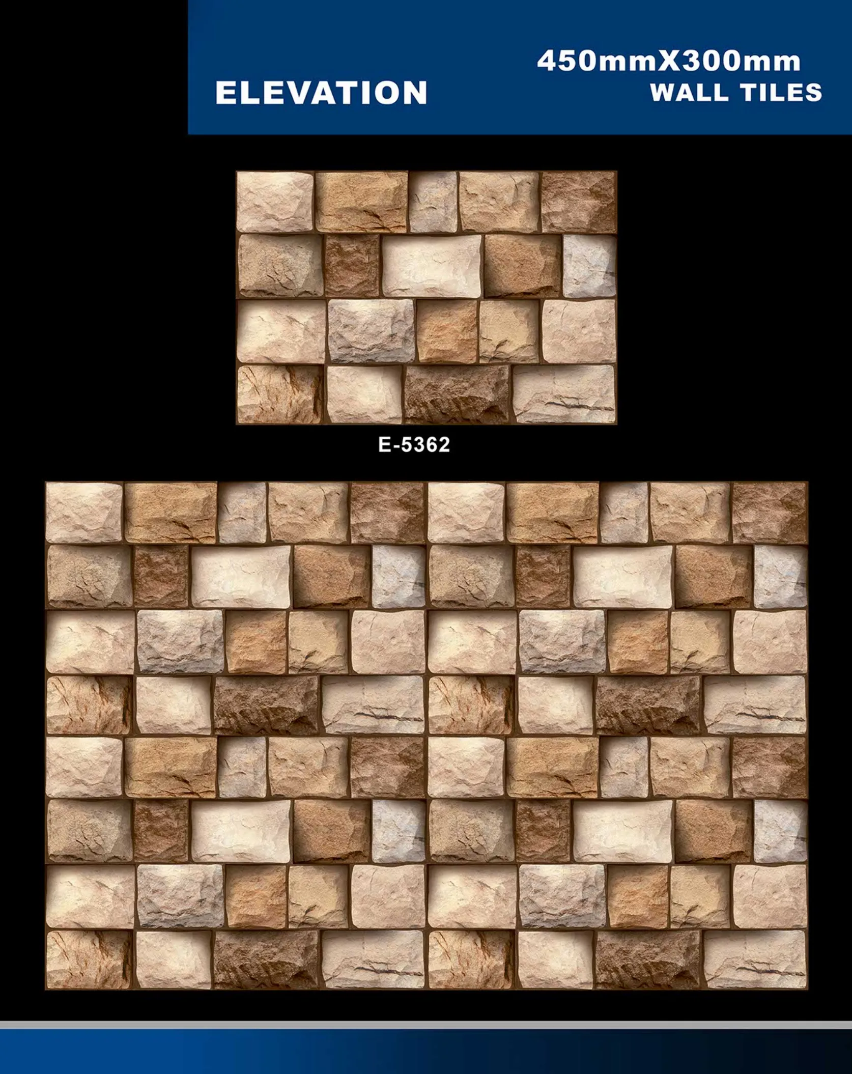 12 X 18 Elevation E 5331 To E 5631 - Design 13 - 300x450mm Elevation