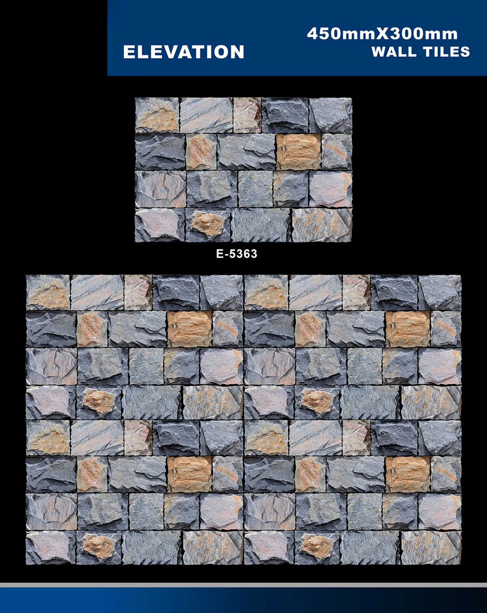 12 X 18 Elevation E 5331 To E 5631 - Design 14 - 300x450mm Elevation