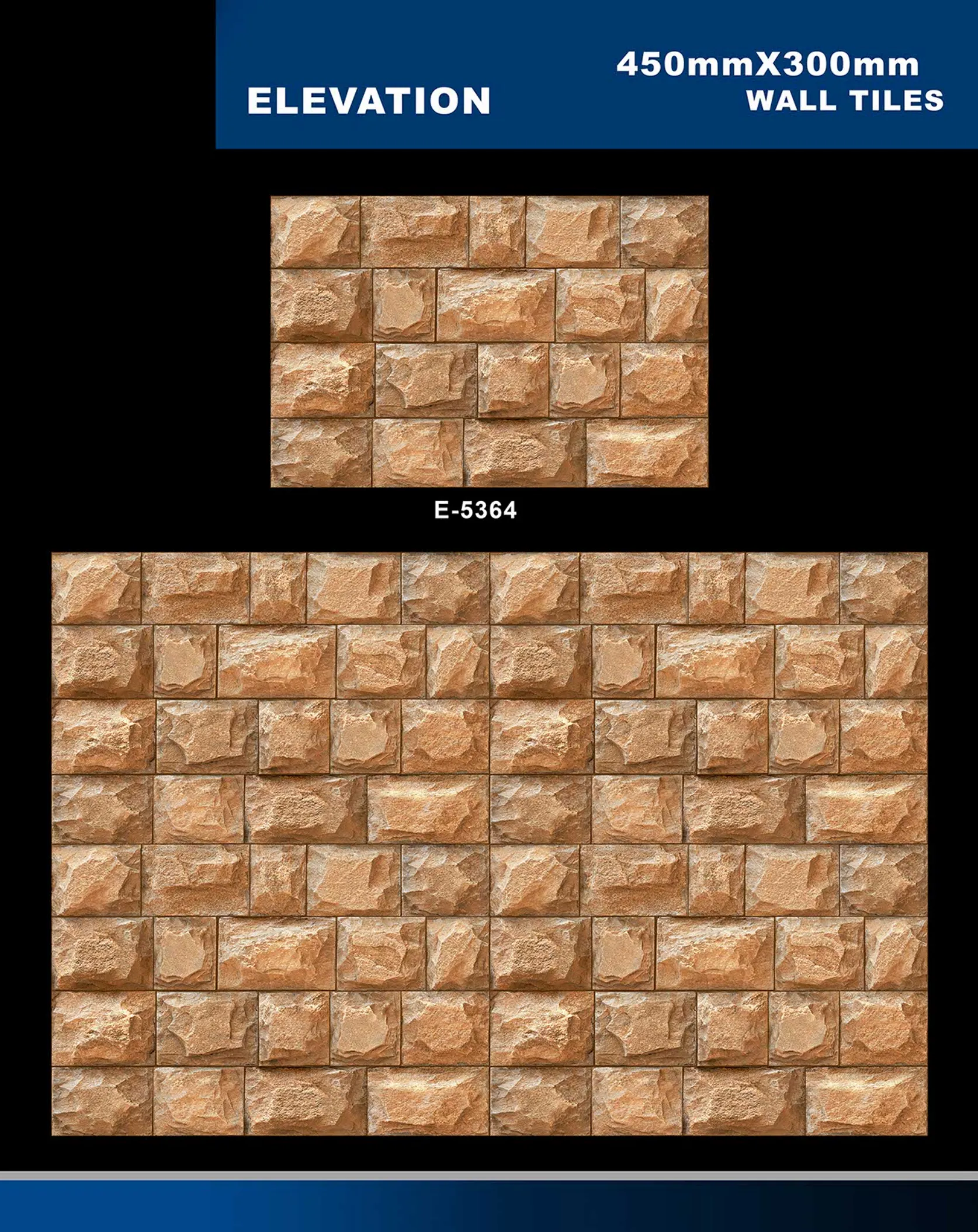 12 X 18 Elevation E 5331 To E 5631 - Design 15 - 300x450mm Elevation