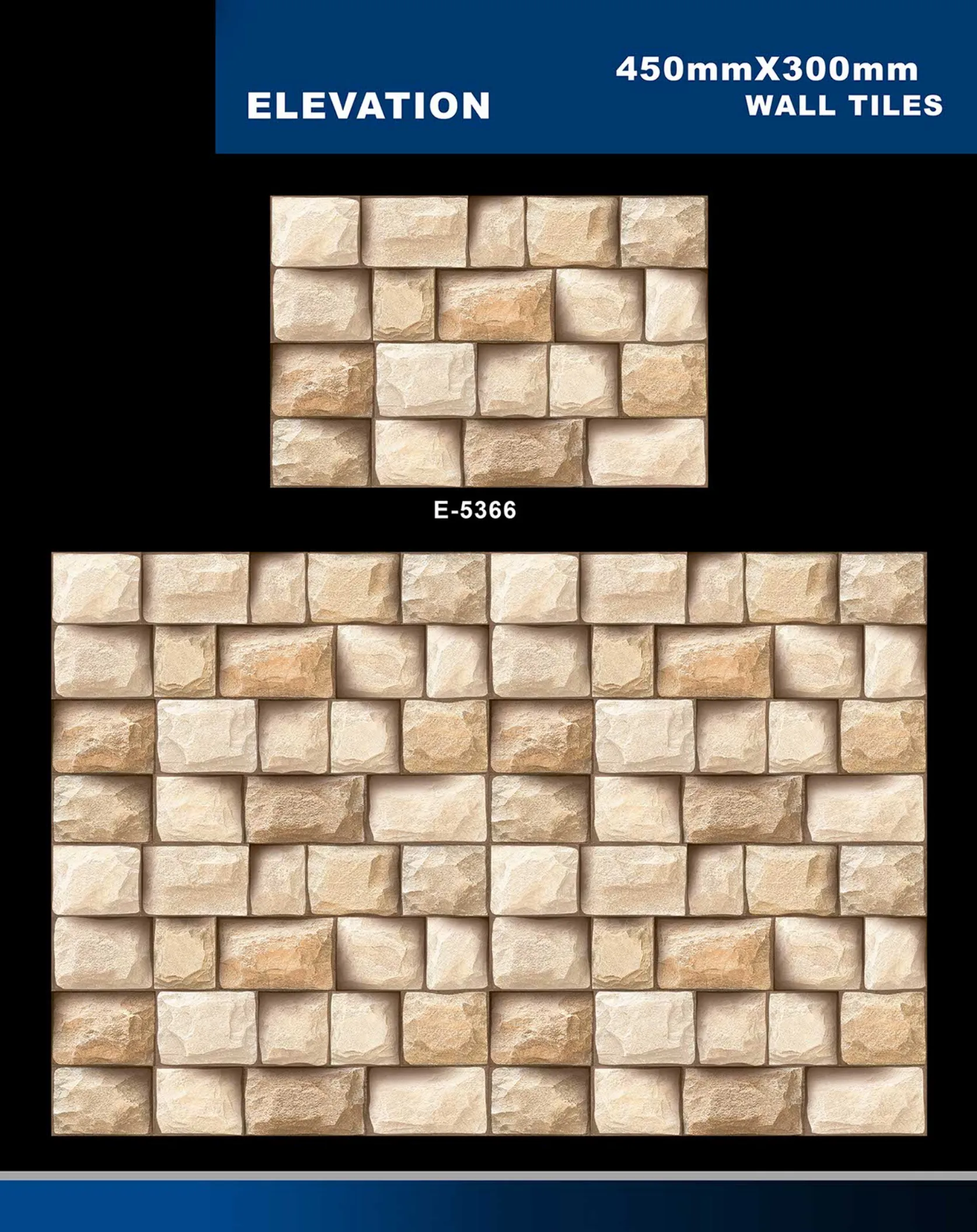 12 X 18 Elevation E 5331 To E 5631 - Design 17 - 300x450mm Elevation