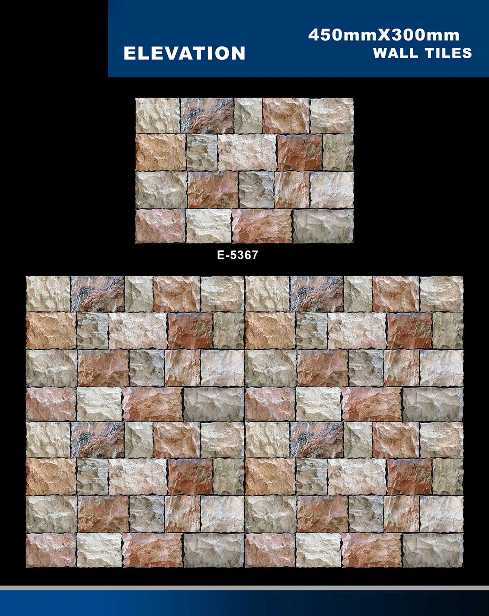 12 X 18 Elevation E 5331 To E 5631 - Design 18 - 300x450mm Elevation