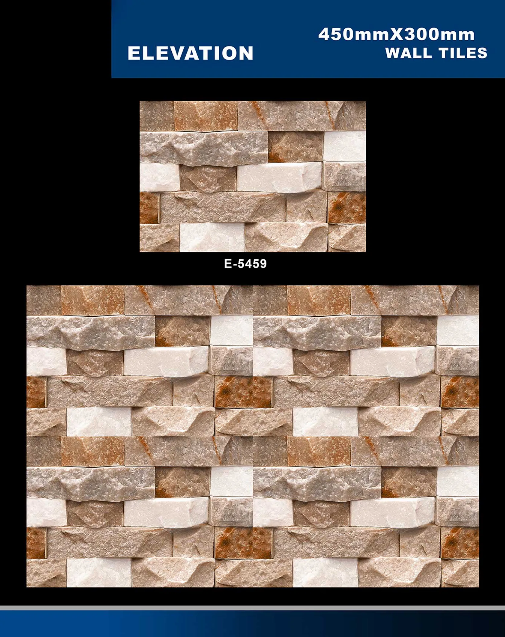 12 X 18 Elevation E 5331 To E 5631 - Design 20 - 300x450mm Elevation
