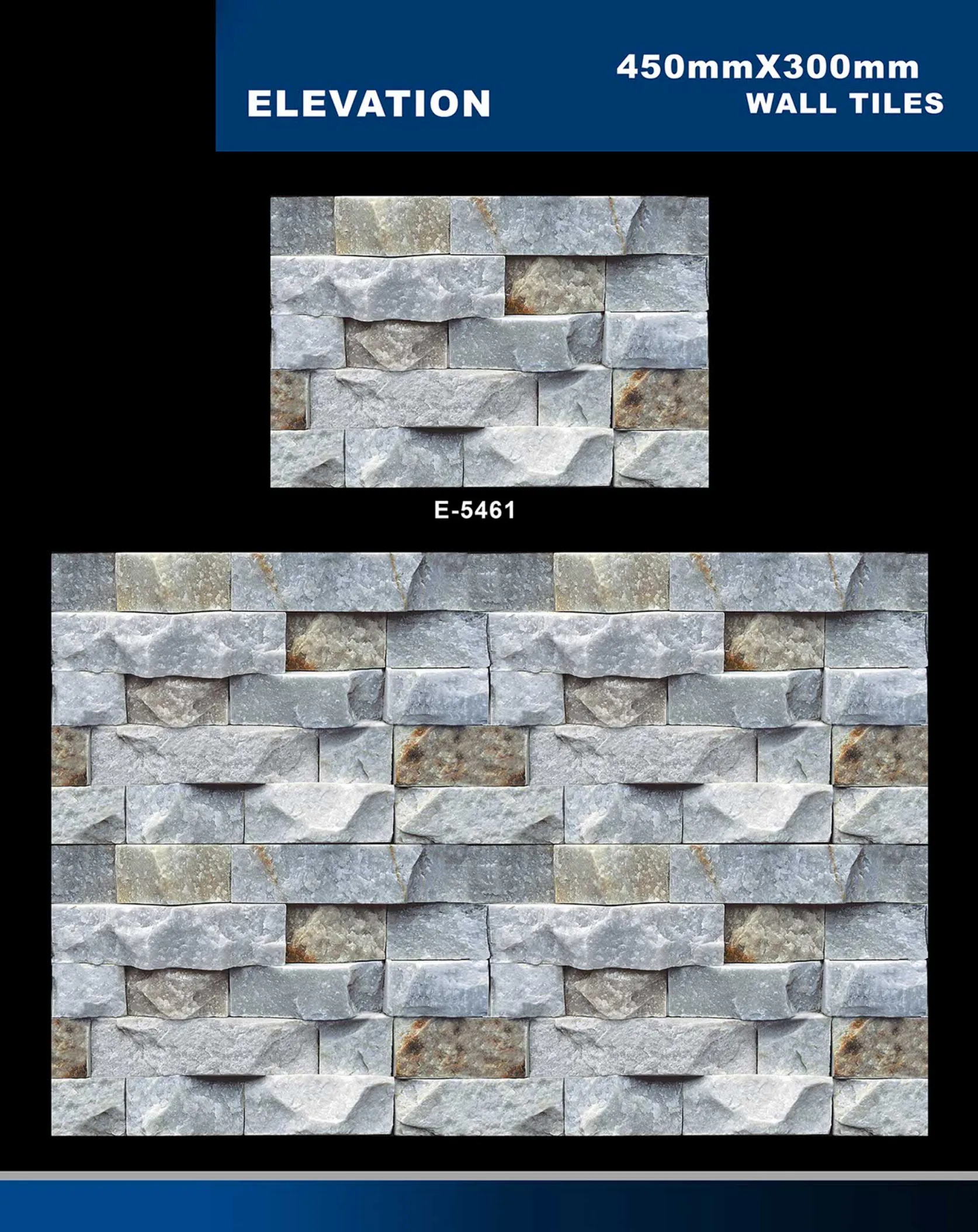 12 X 18 Elevation E 5331 To E 5631 - Design 22 - 300x450mm Elevation