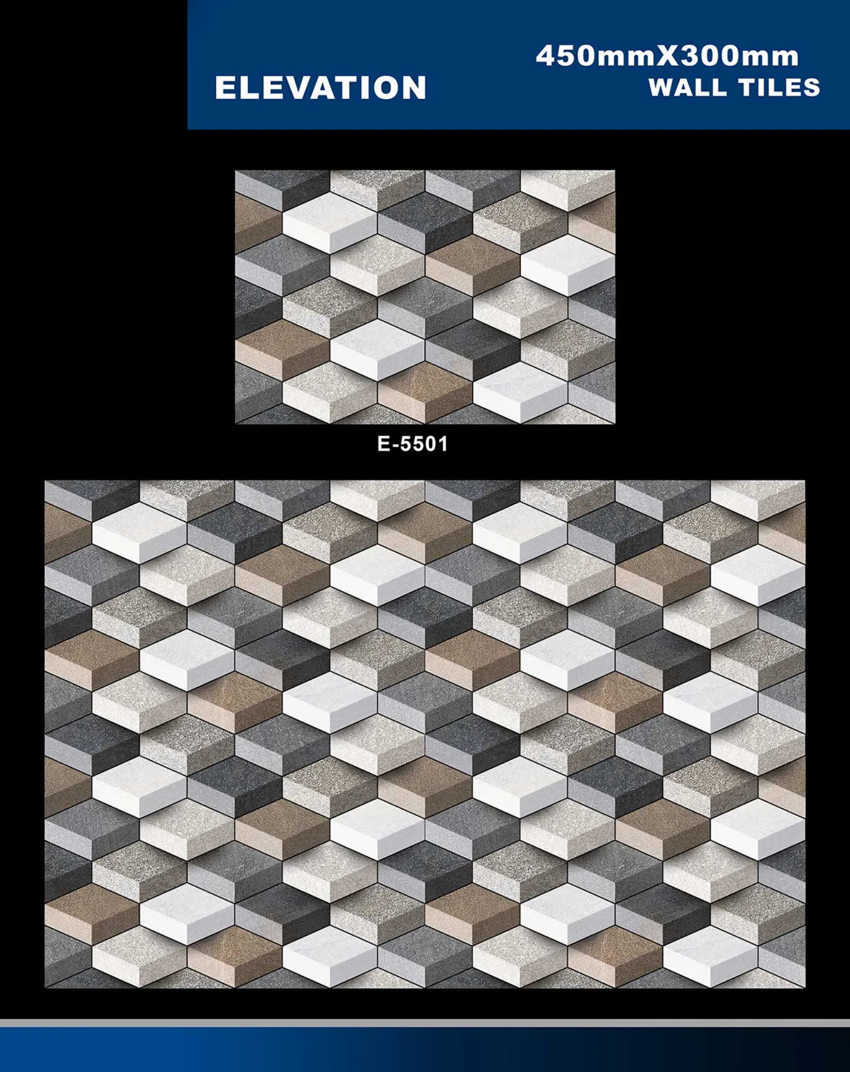12 X 18 Elevation E 5331 To E 5631 - Design 24 - 300x450mm Elevation