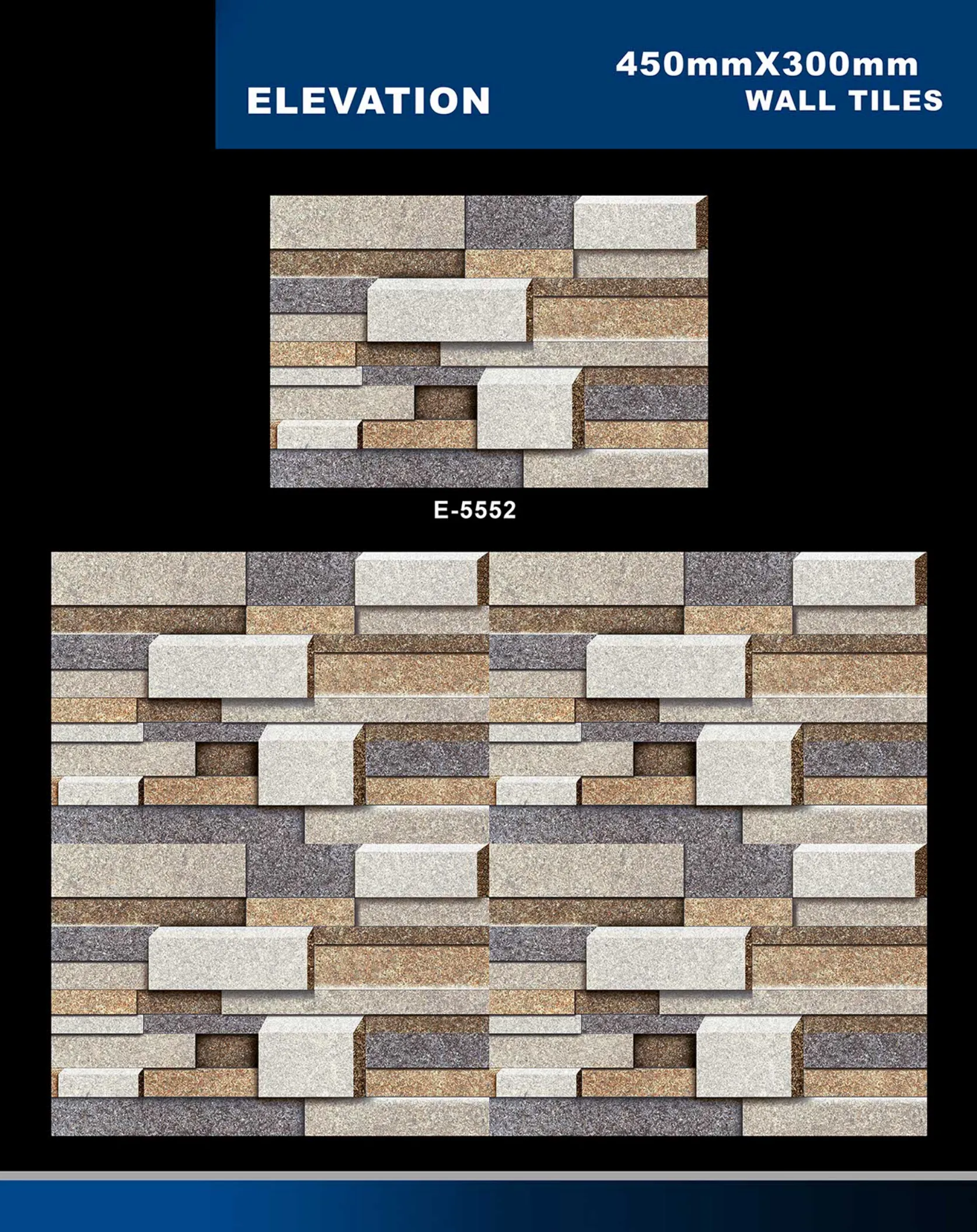 12 X 18 Elevation E 5331 To E 5631 - Design 32 - 300x450mm Elevation