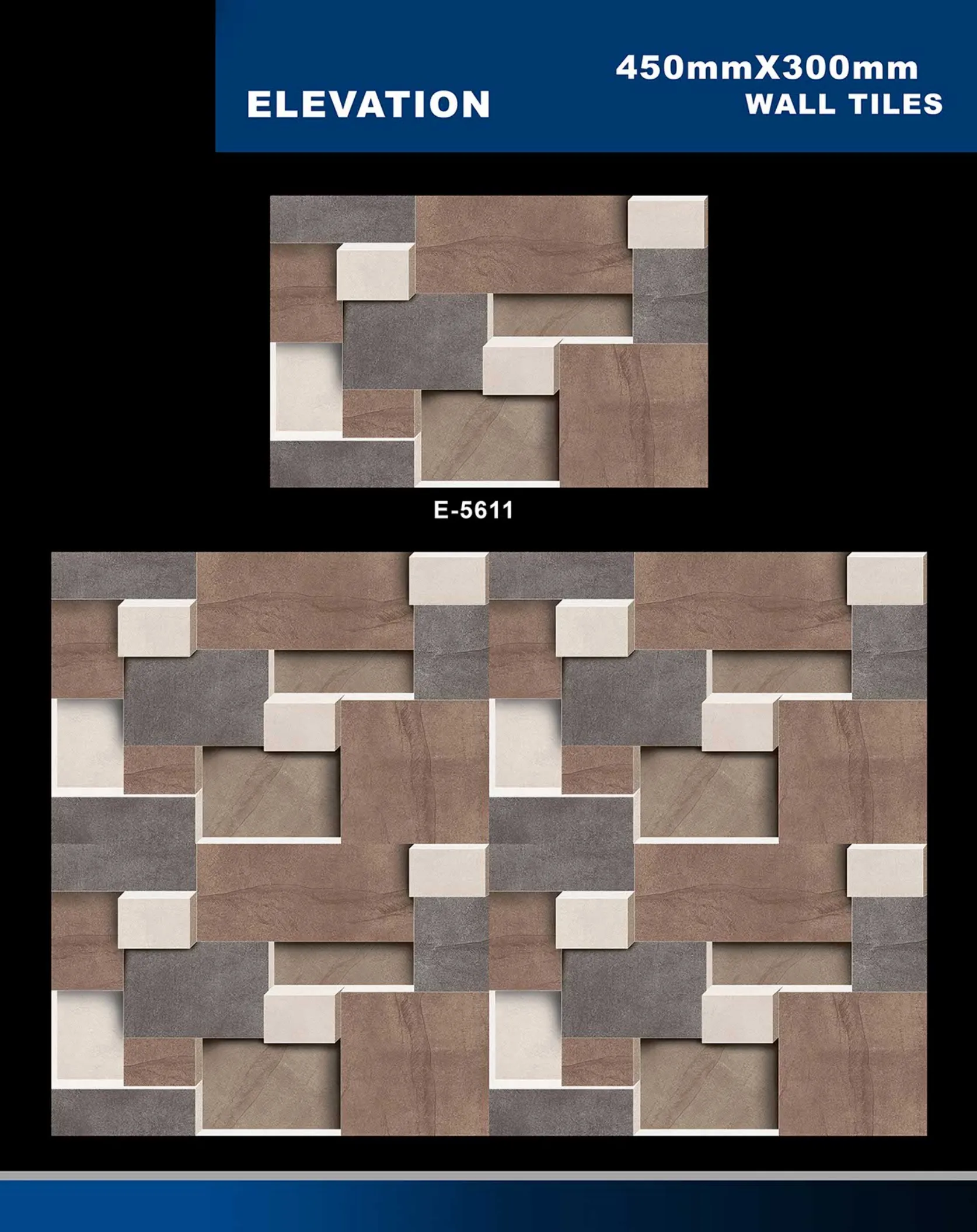 12 X 18 Elevation E 5331 To E 5631 - Design 45 - 300x450mm Elevation