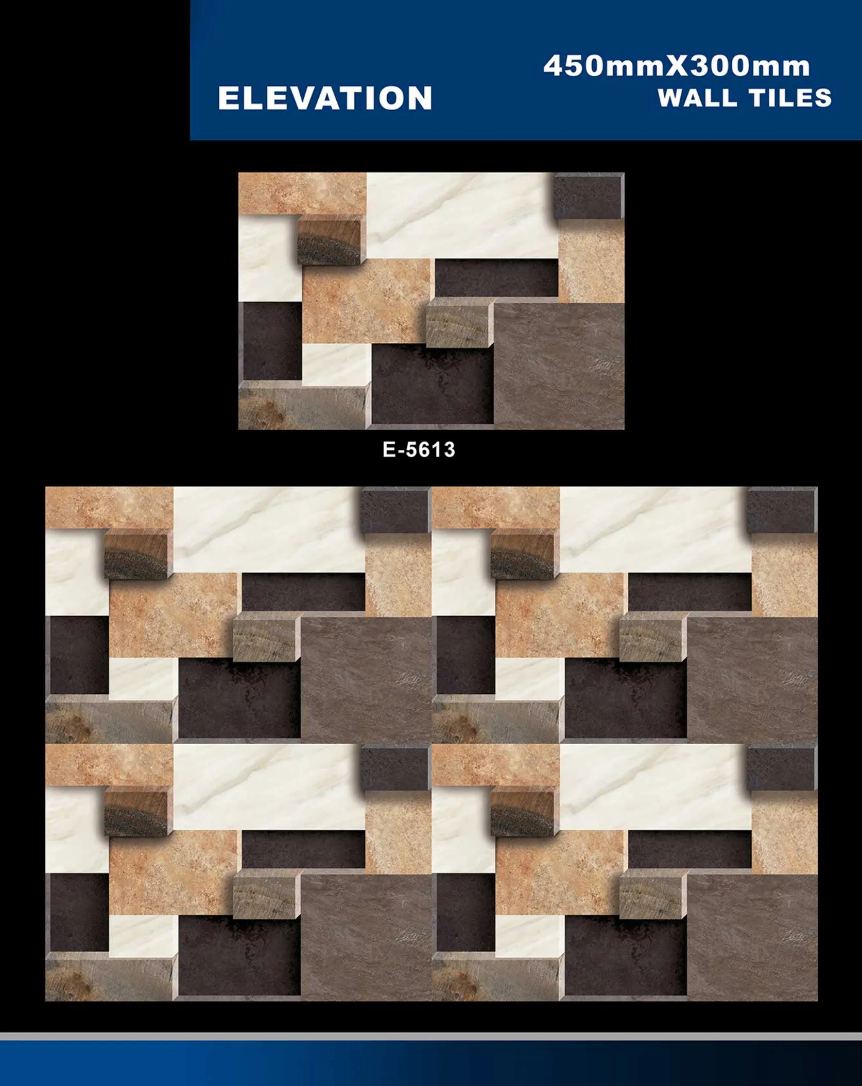 12 X 18 Elevation E 5331 To E 5631 - Design 47 - 300x450mm Elevation