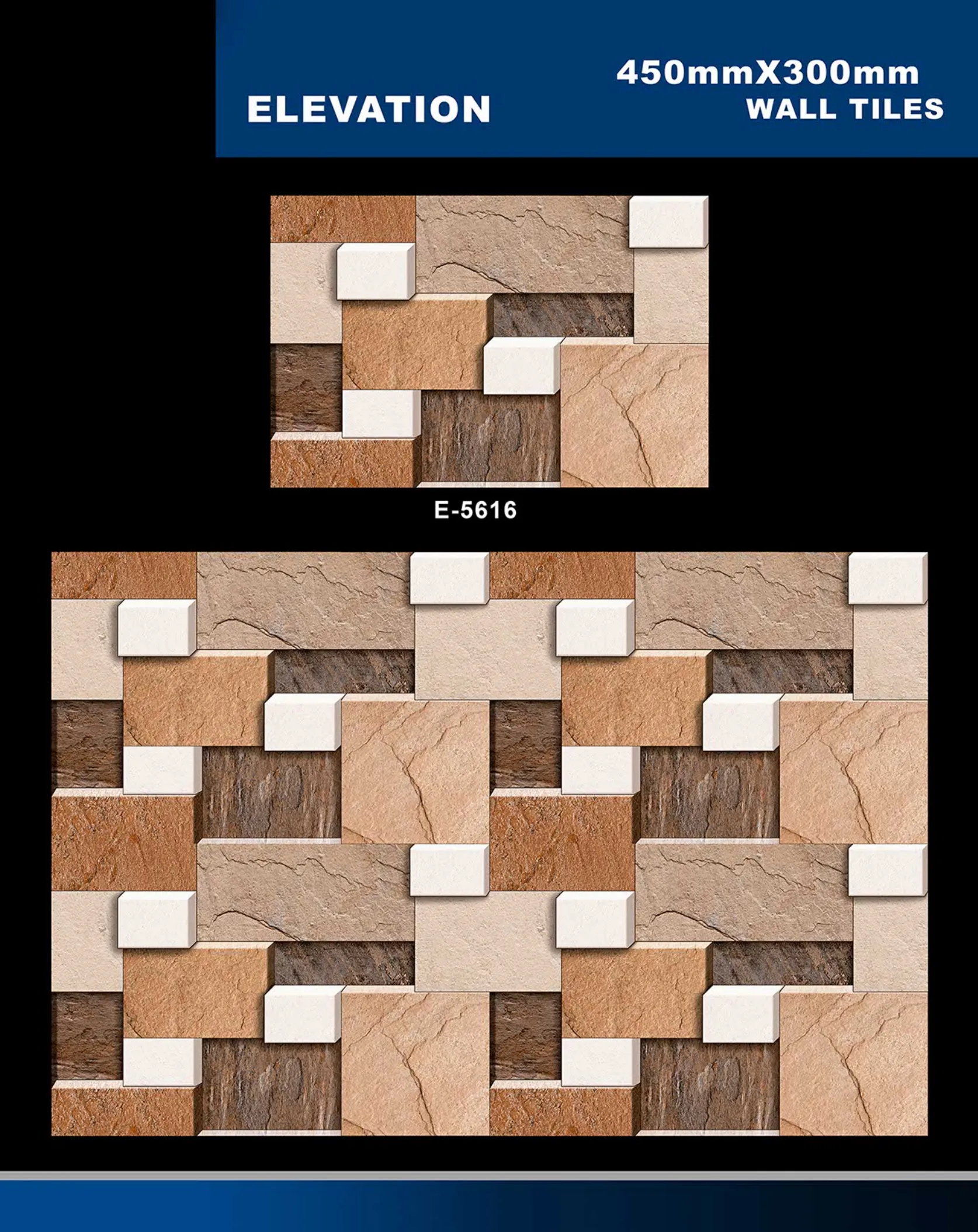 12 X 18 Elevation E 5331 To E 5631 - Design 50 - 300x450mm Elevation