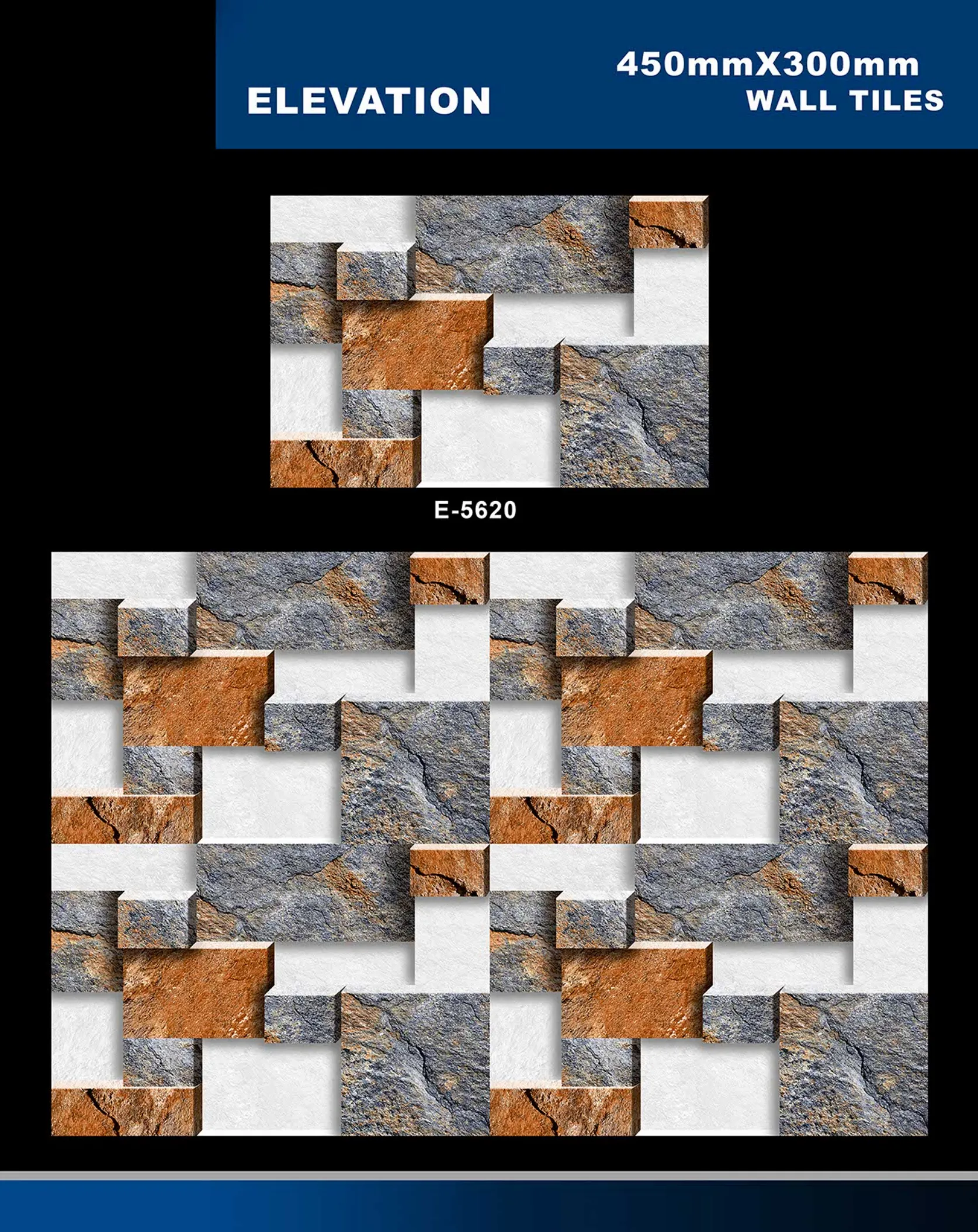 12 X 18 Elevation E 5331 To E 5631 - Design 54 - 300x450mm Elevation