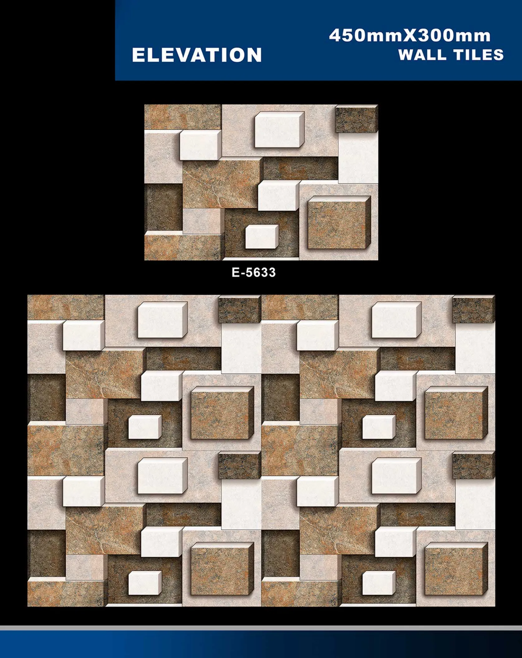 12 X 18 Elevation E 5632 To E 5855 - Design 1 - 300x450mm Elevation