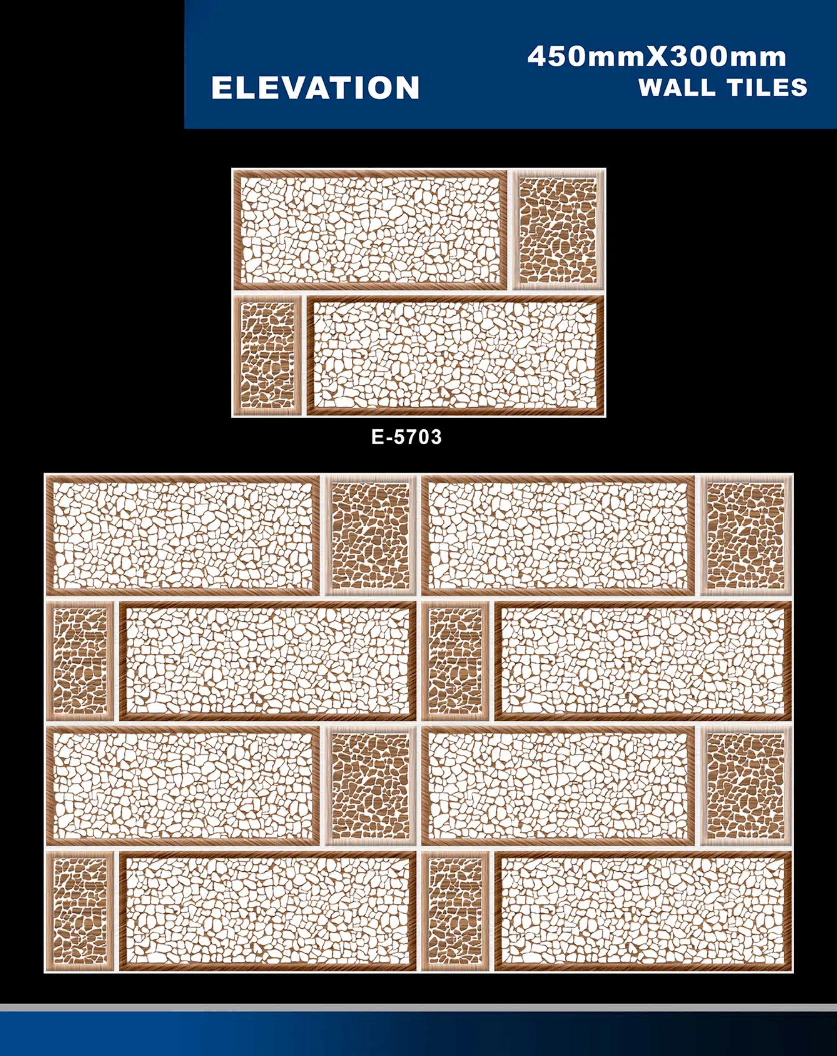 12 X 18 Elevation E 5632 To E 5855 - Design 9 - 300x450mm Elevation