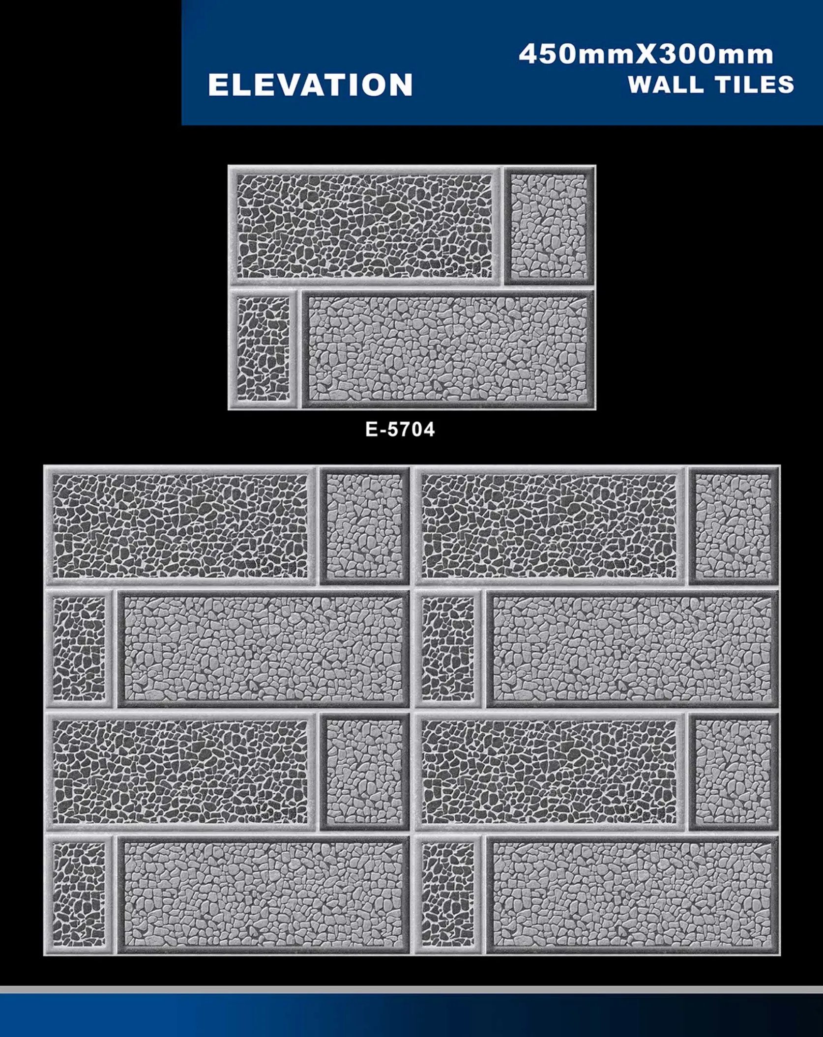 12 X 18 Elevation E 5632 To E 5855 - Design 10 - 300x450mm Elevation