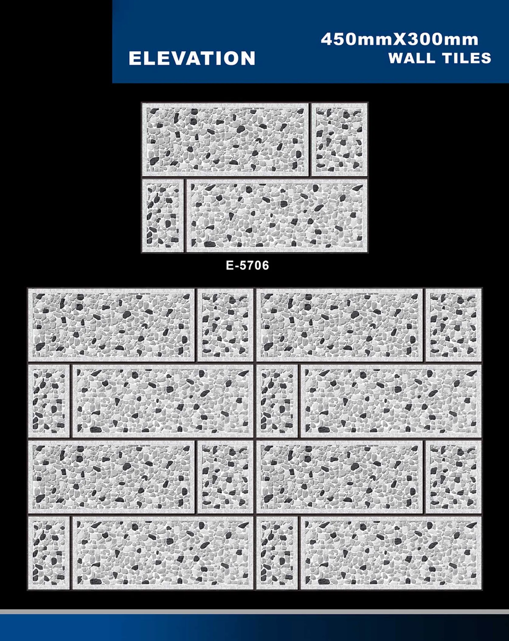 12 X 18 Elevation E 5632 To E 5855 - Design 12 - 300x450mm Elevation