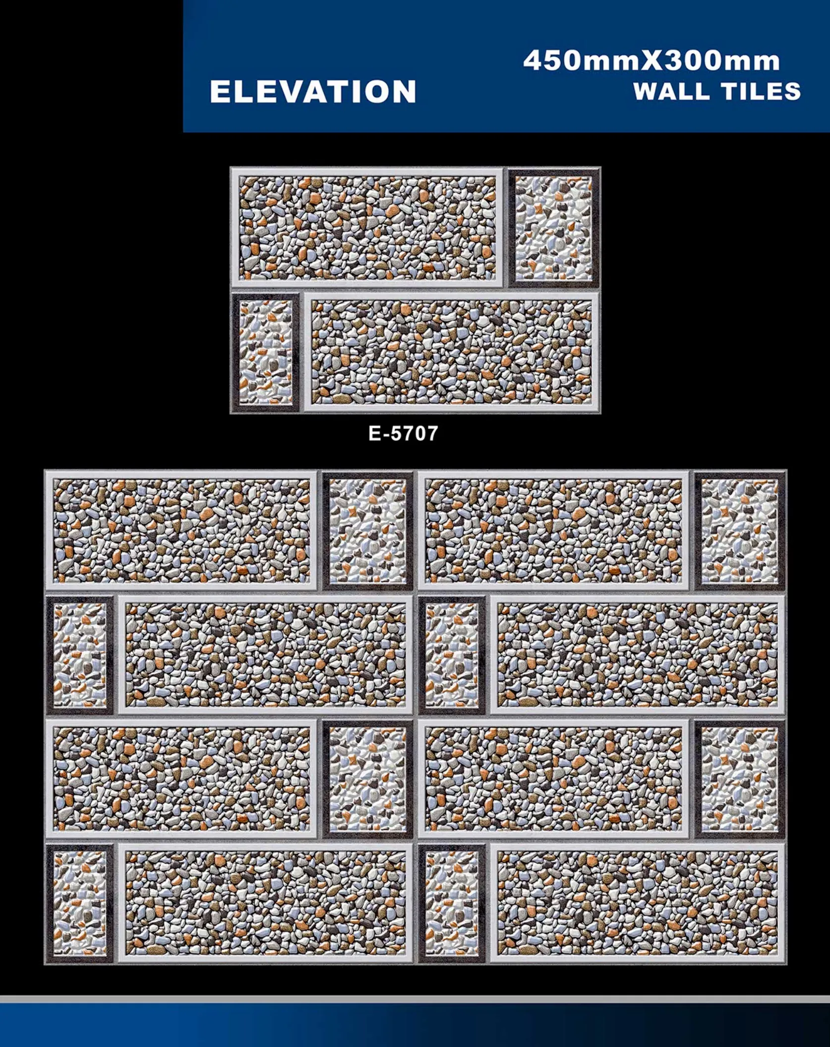 12 X 18 Elevation E 5632 To E 5855 - Design 13 - 300x450mm Elevation