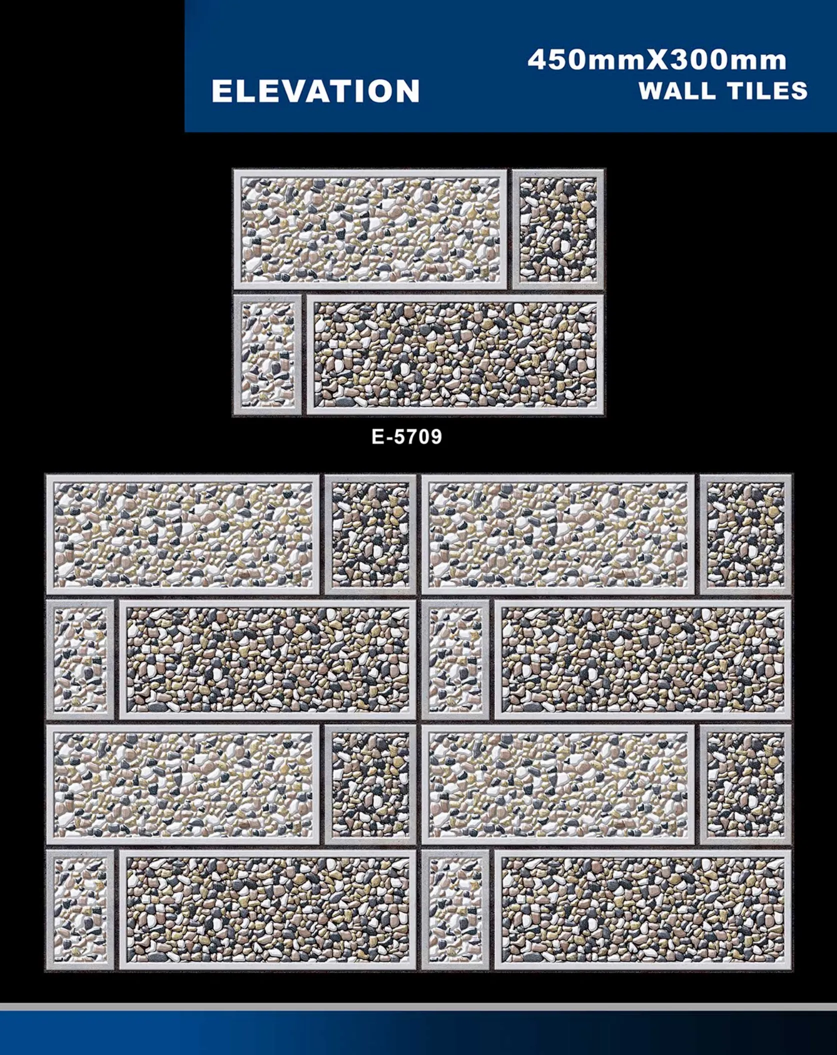 12 X 18 Elevation E 5632 To E 5855 - Design 15 - 300x450mm Elevation